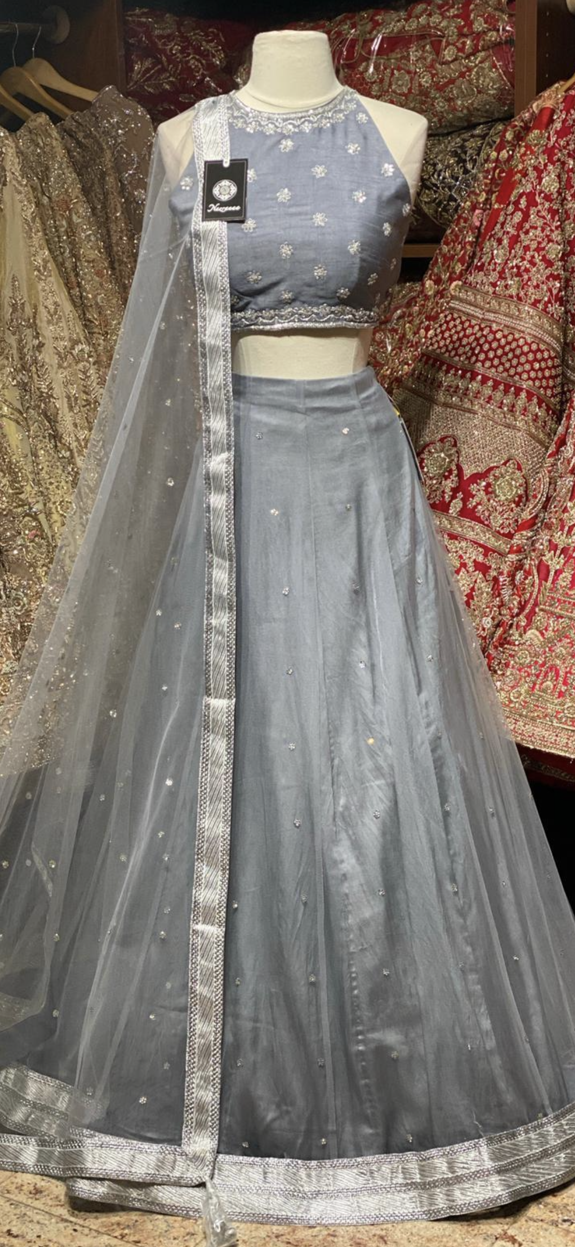 Dolphin Grey Bridesmaids Lehenga BML-007