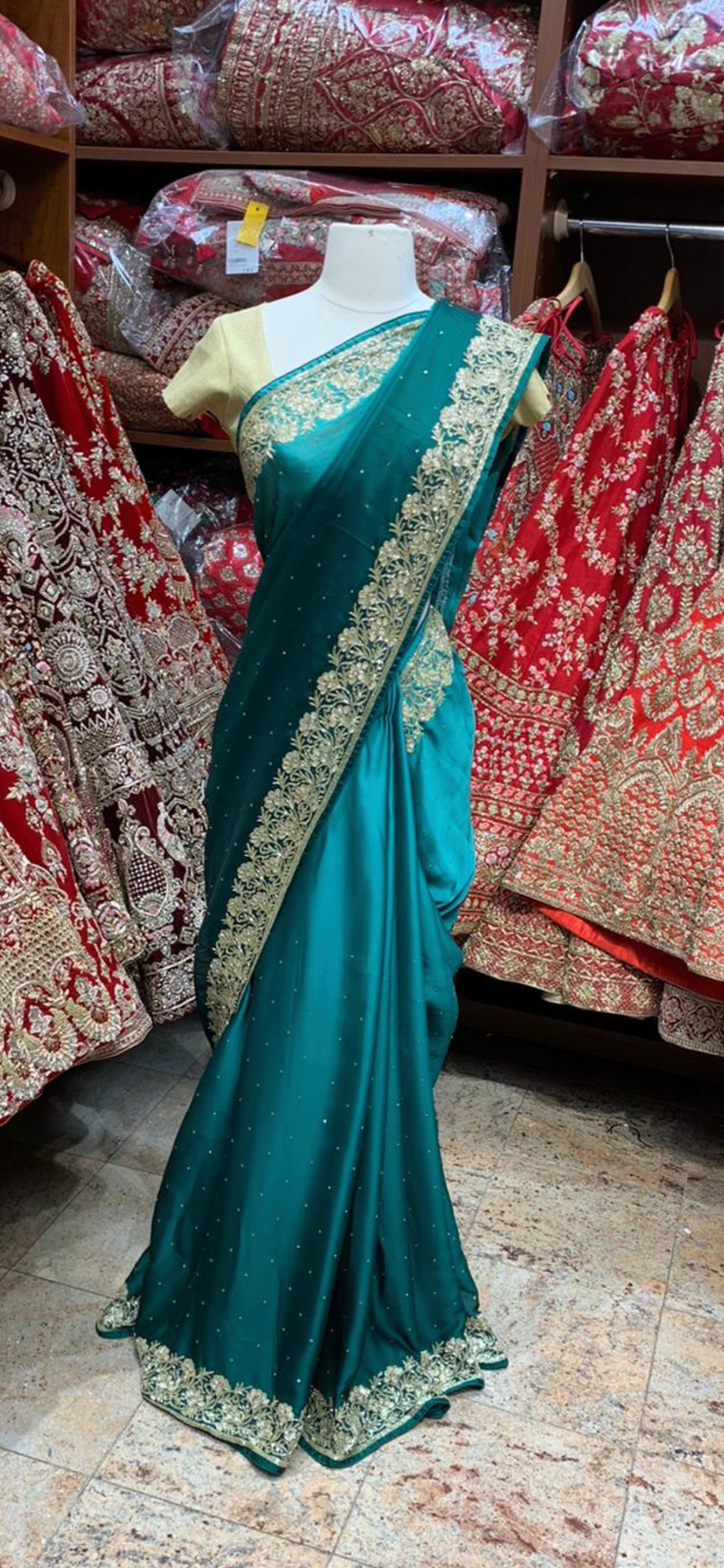 Teal Green Saree PWS-061