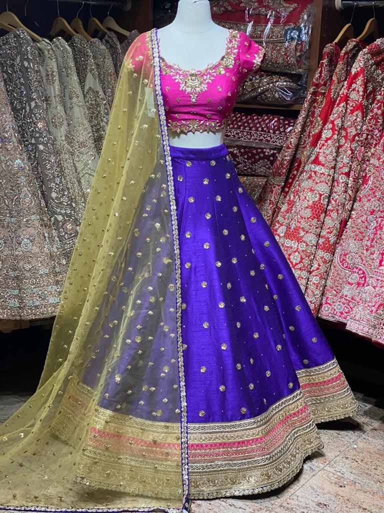 Purple Party Wear Lehenga PWL-031