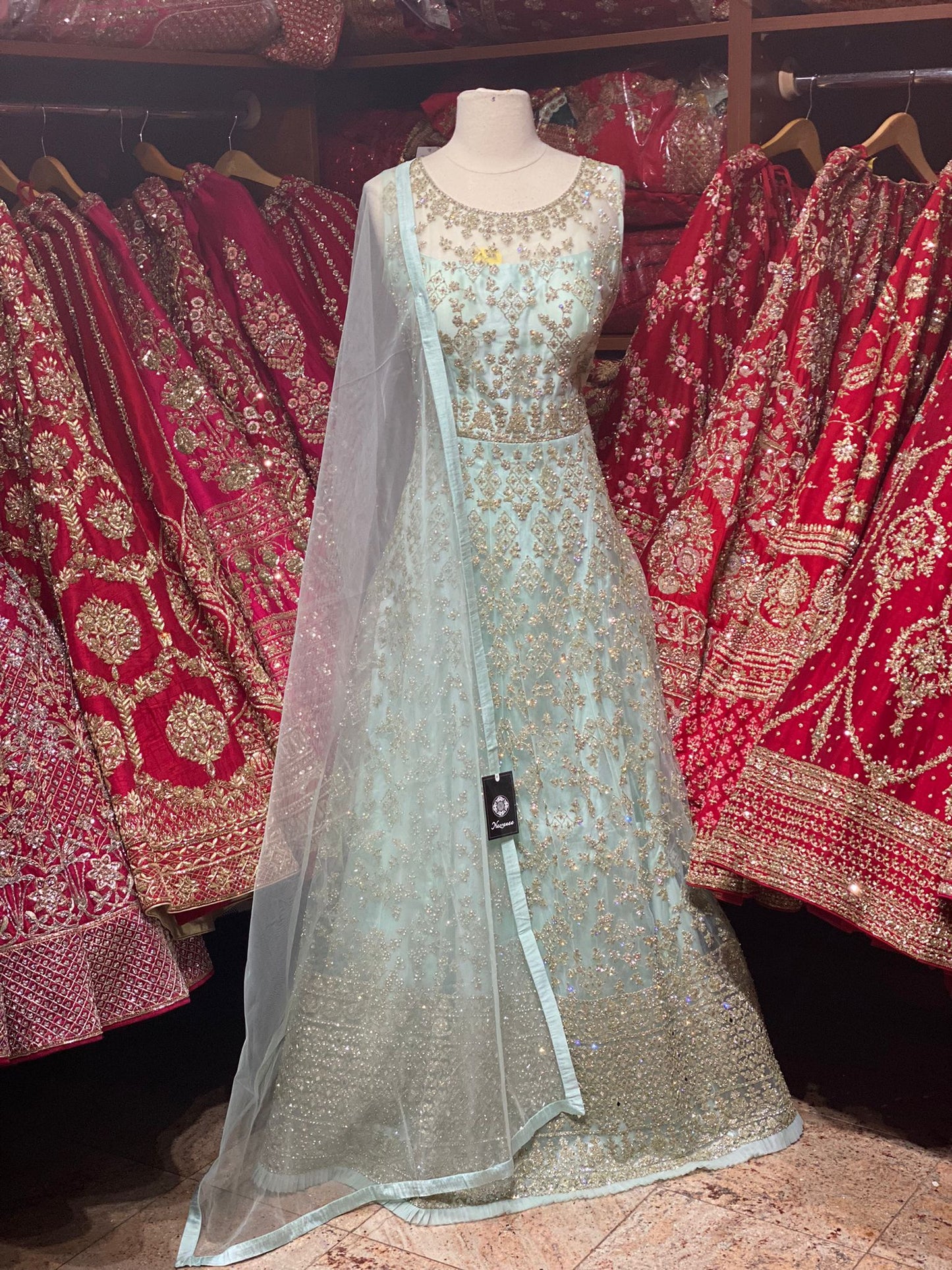 Powder Blue Anarkali PWA-067