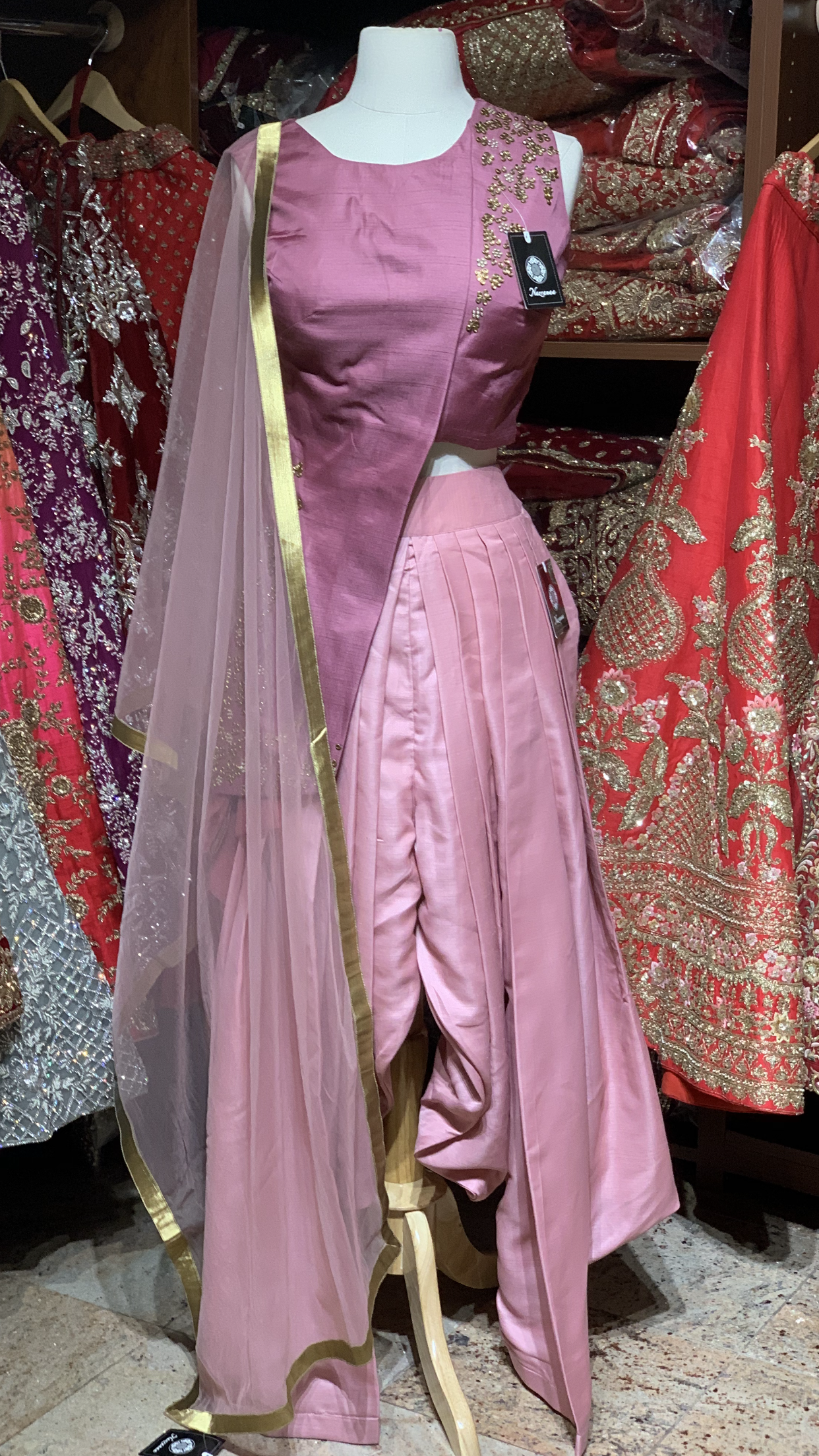 Purple Size 38 Dhoti Suit