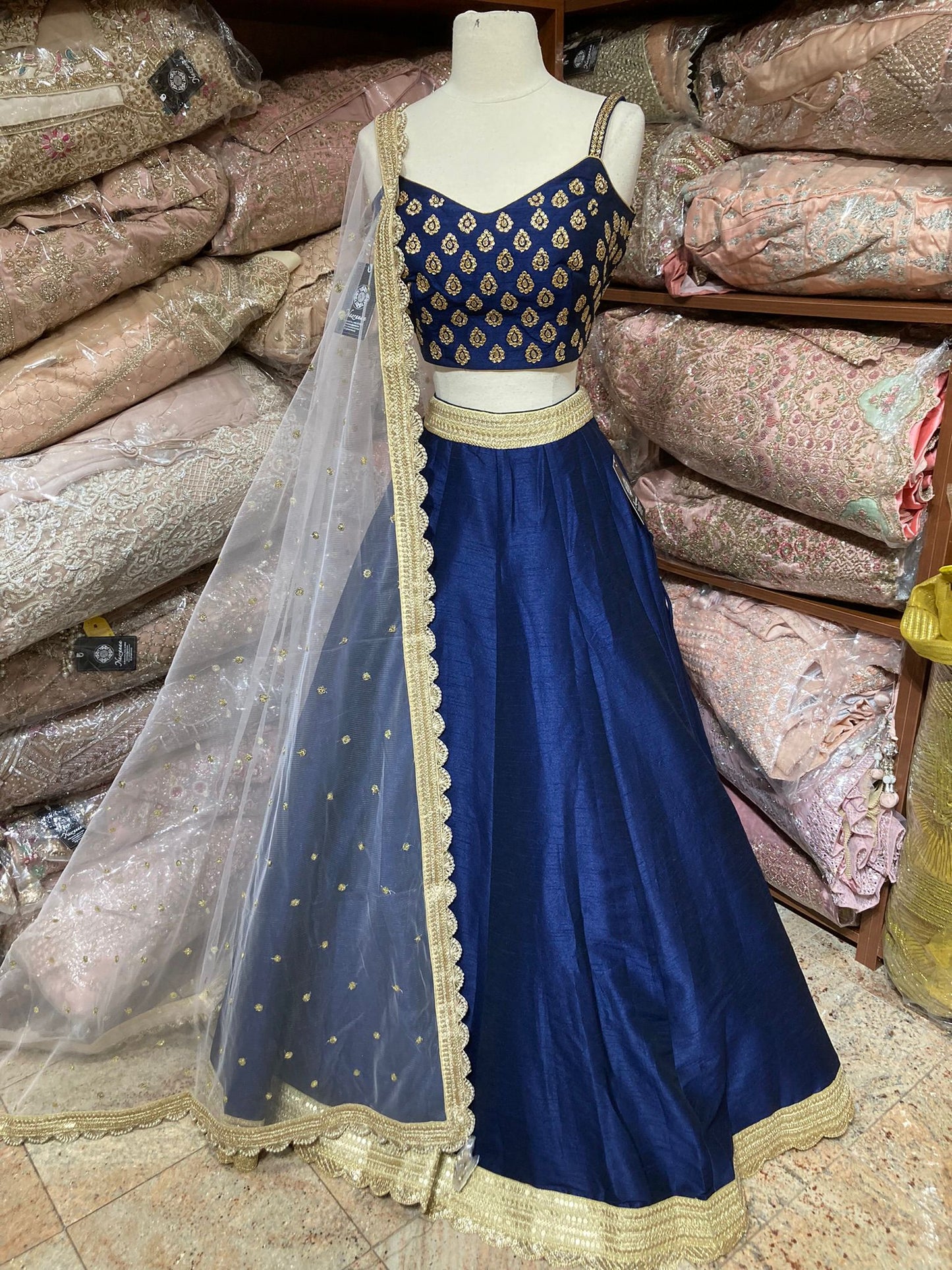 Navy Blue Bridesmaids Lehenga BML-028