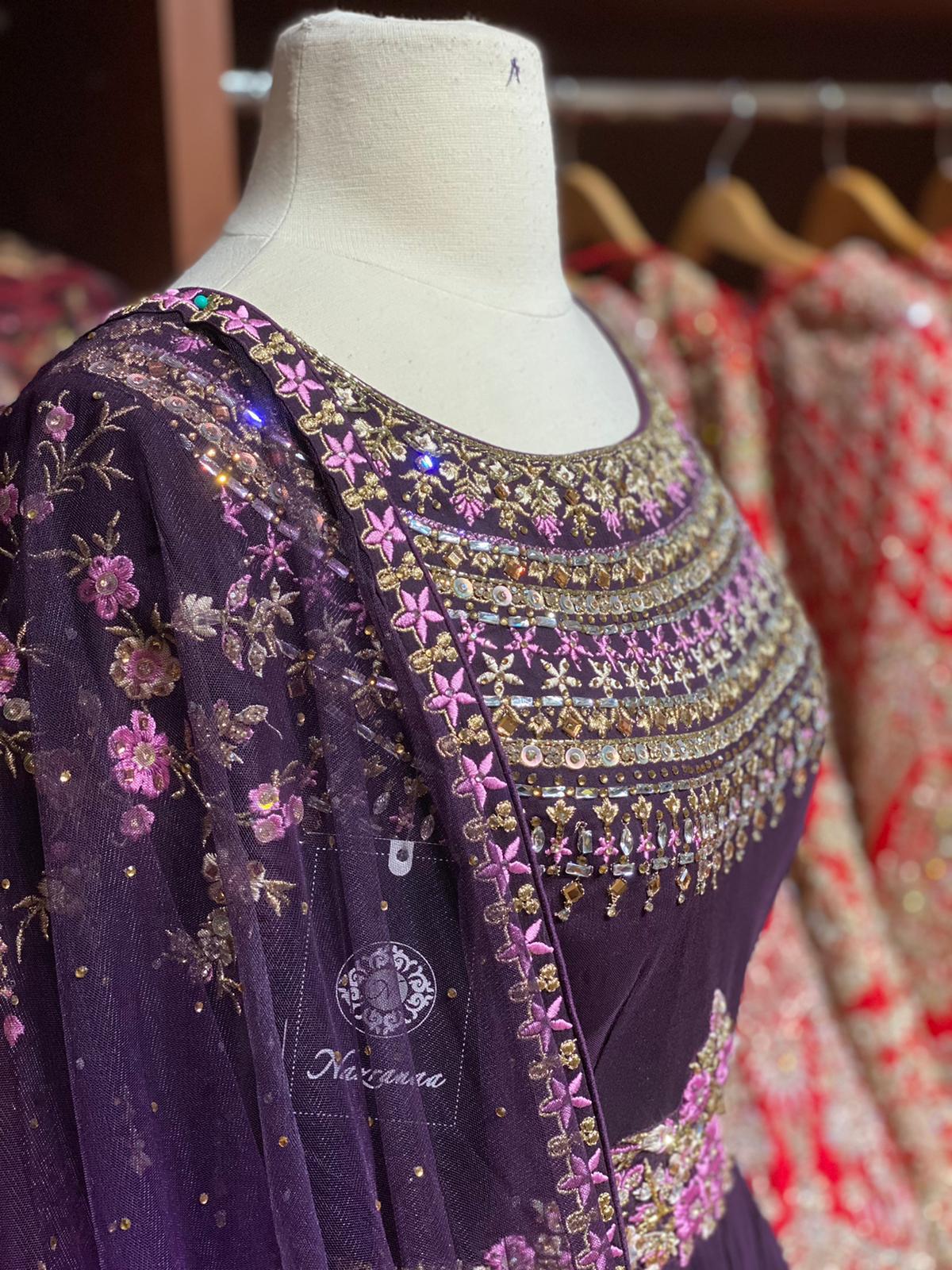 Purple Size 38 Anarkali