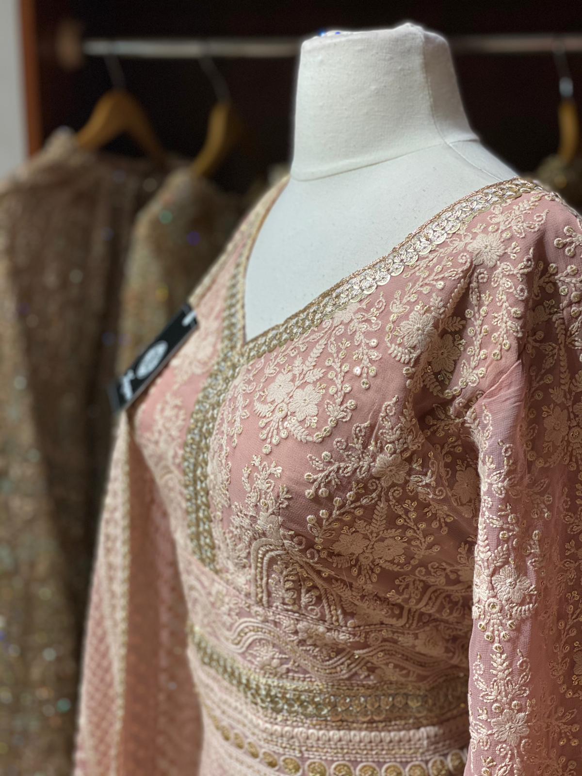 French Rose Anarkali PWA-013