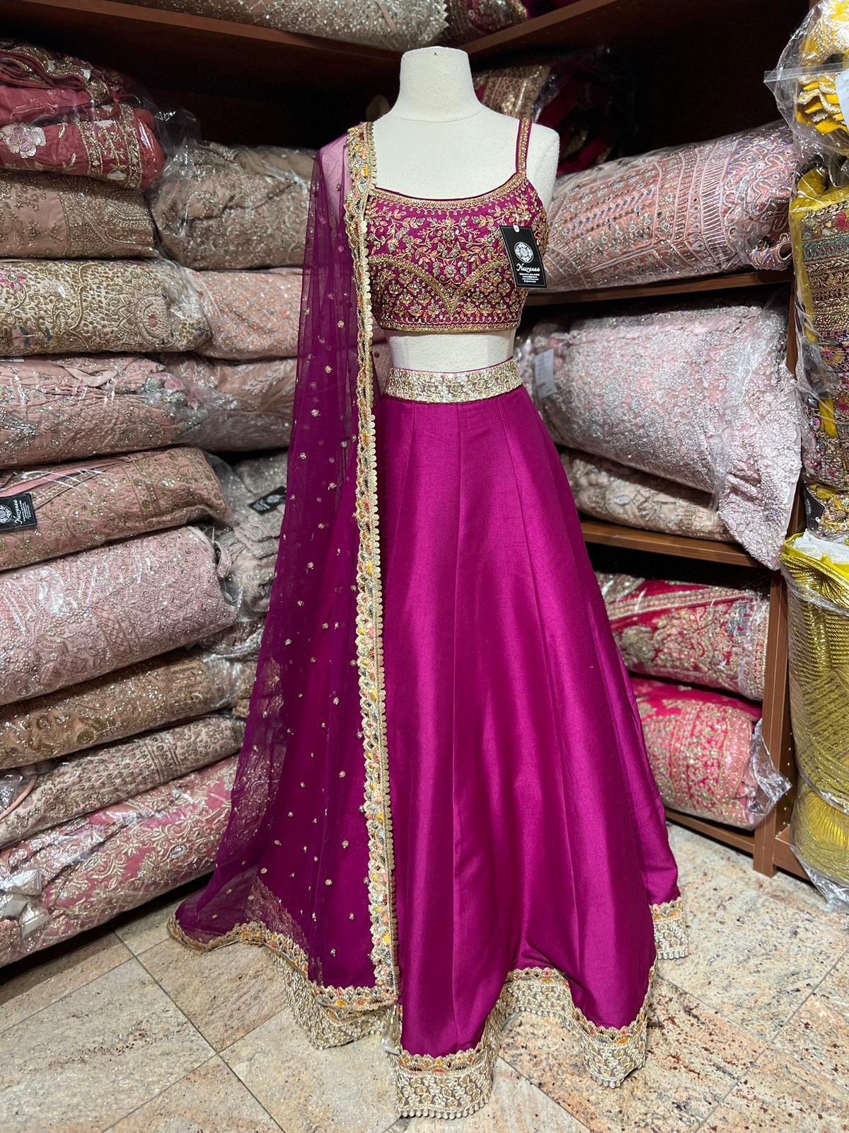 Wild Strawberry Pink Bridesmaids Lehenga BML-038