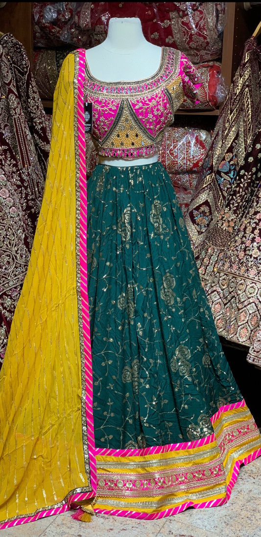 Mehndi Green New Era Party Wear Collection PWL-387