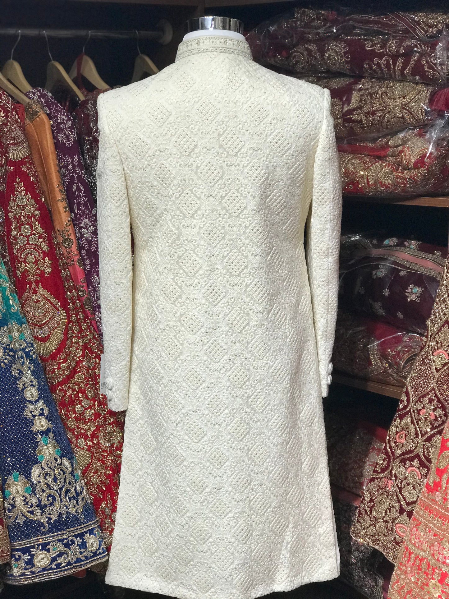 Ivory Lucknowi Sherwani