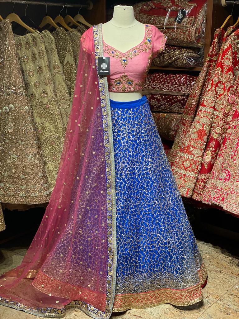 Azure Blue Party Wear Lehenga PWL- 041