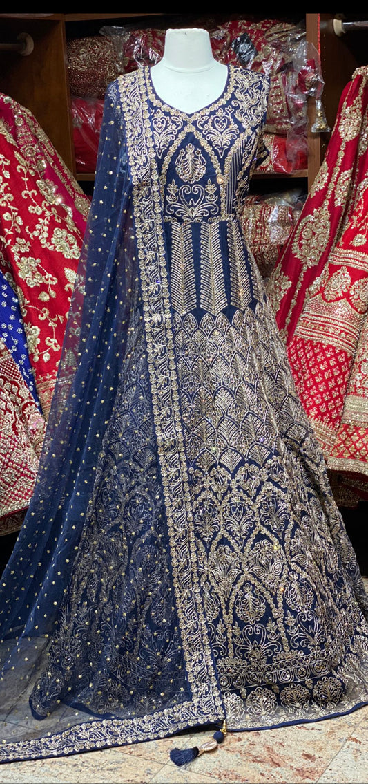 Regal Blue Anarkali PWA-049