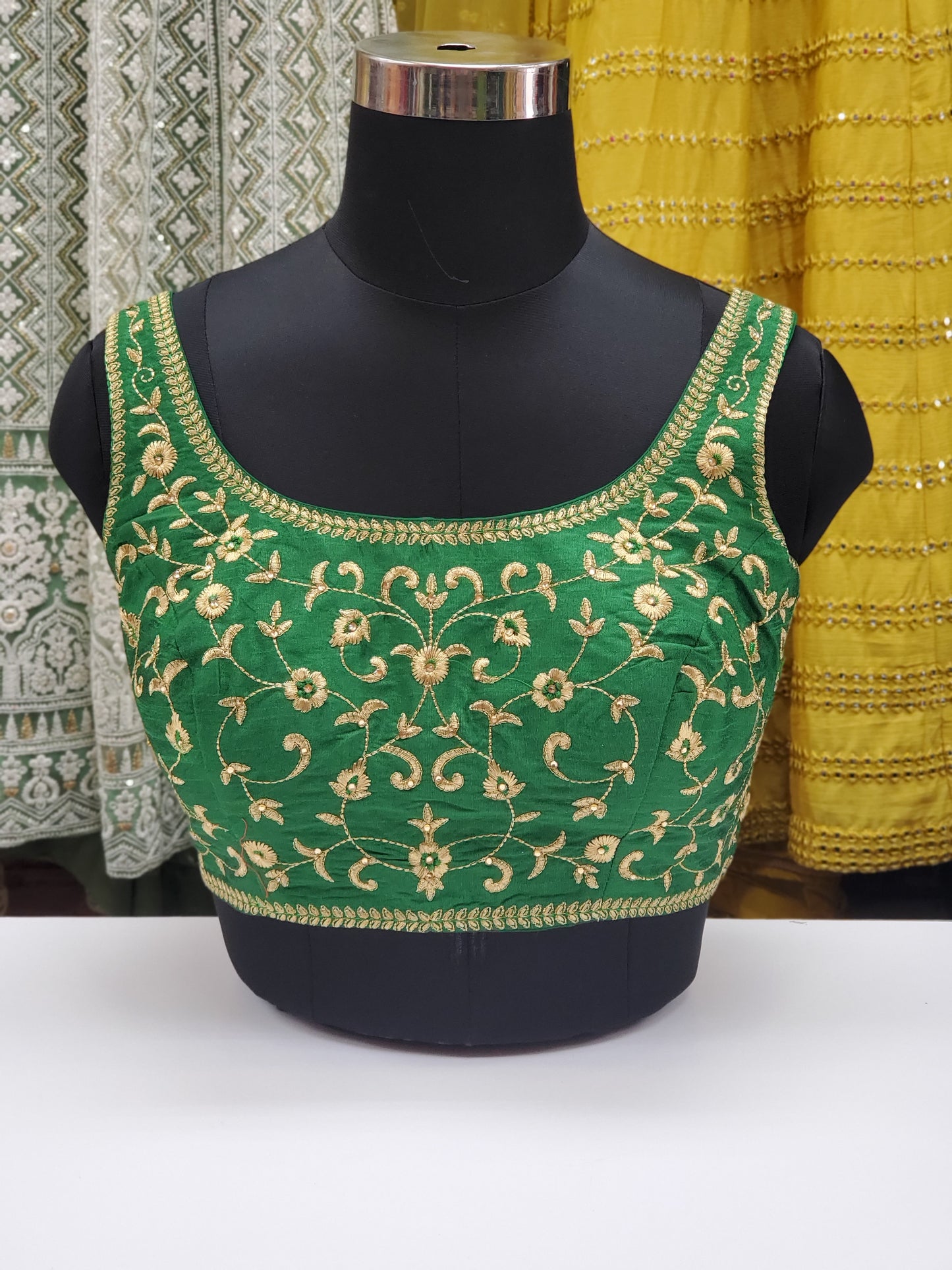 Fancy Embroidered Sleeveless Blouse R1S22