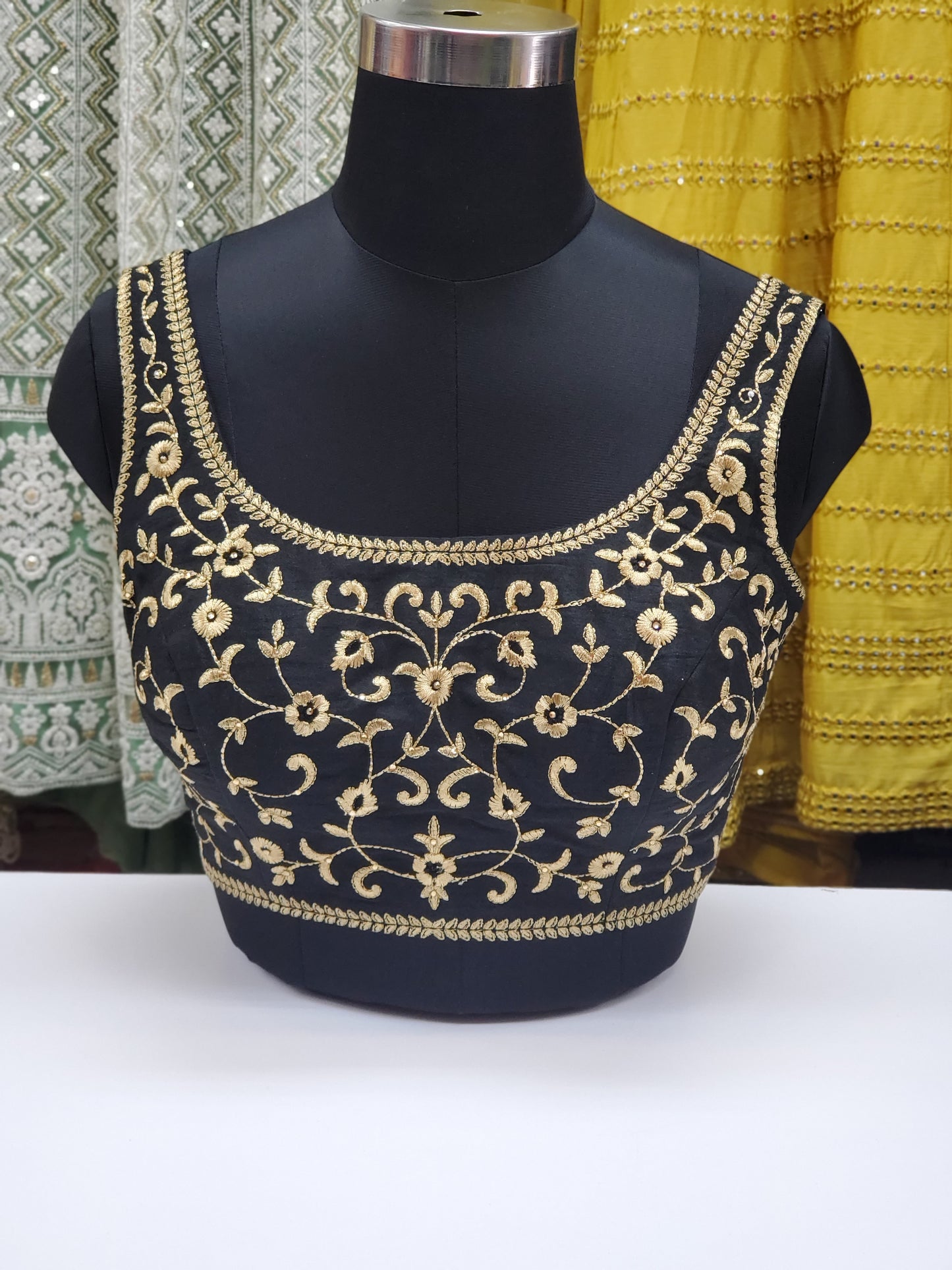 Fancy Embroidered Sleeveless Blouse R1S22