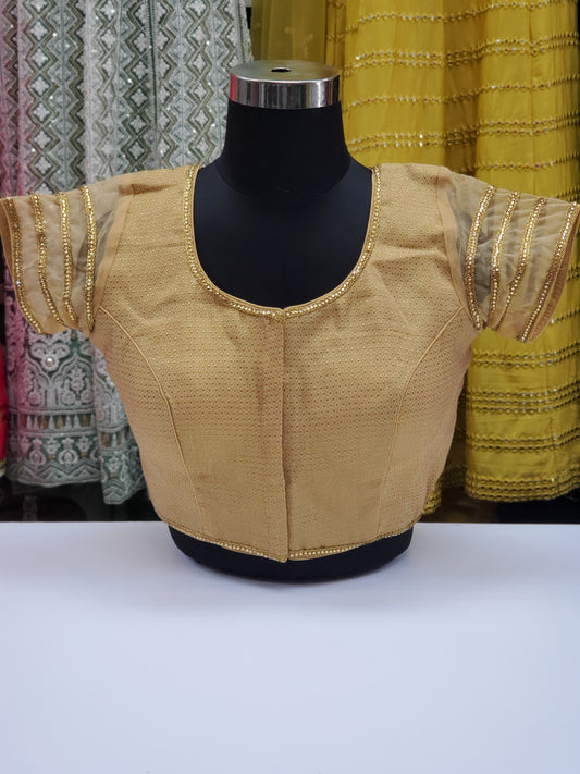 Fancy Gold Brocade Blouse R1S21