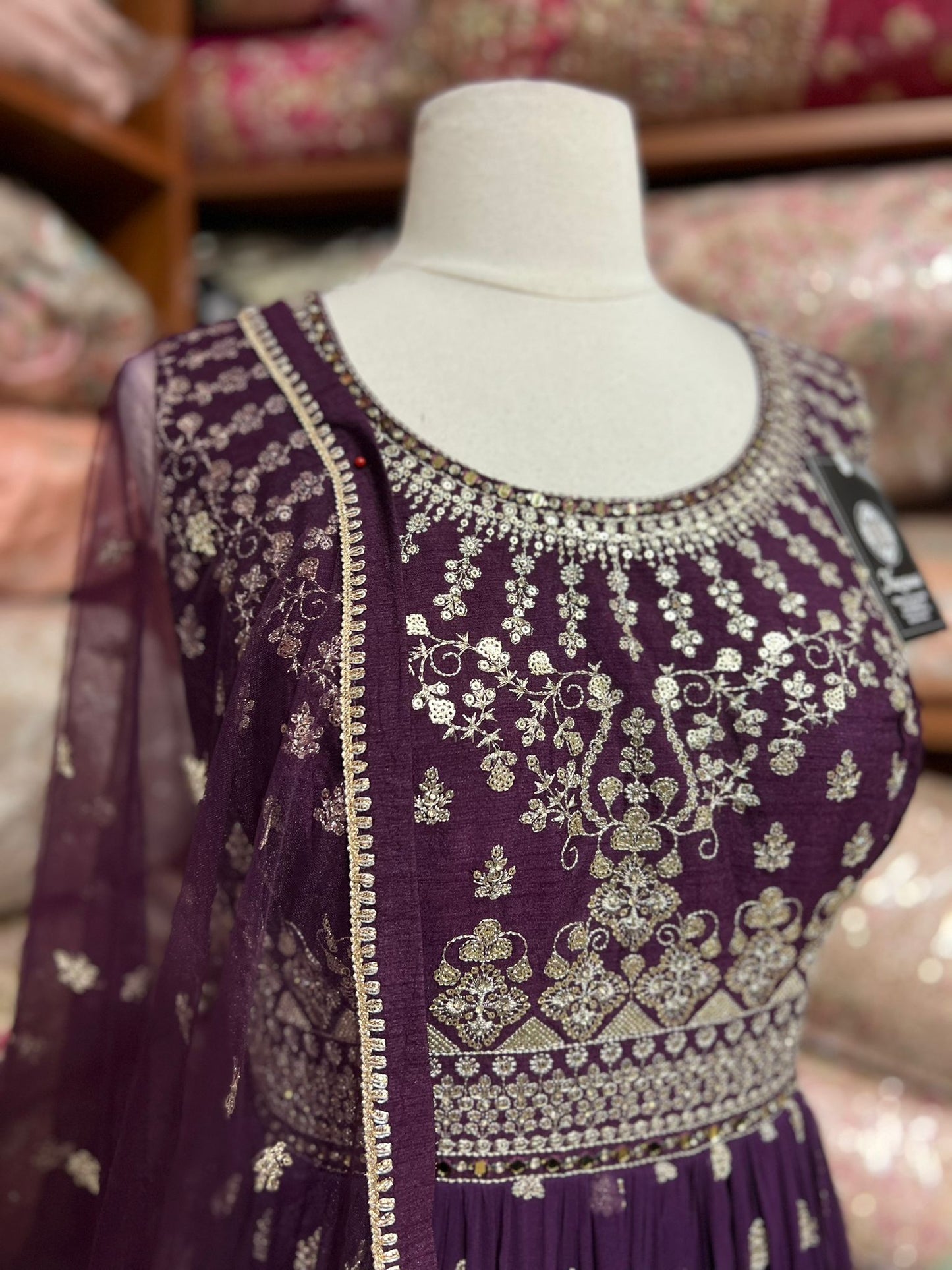 Byzantium Purple Anarkali PWA-141