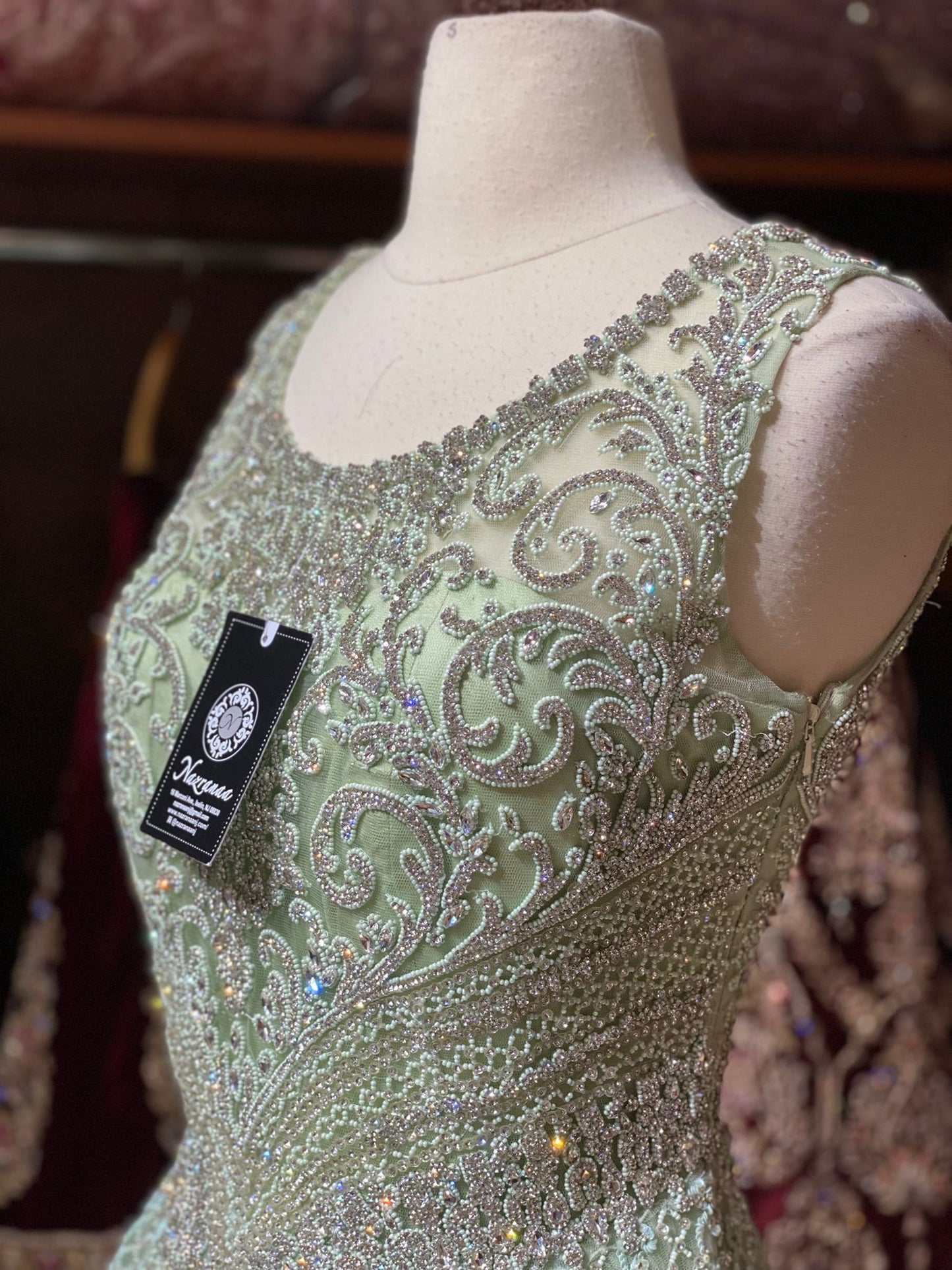 Sage Green Special Edition Gown PWG-002