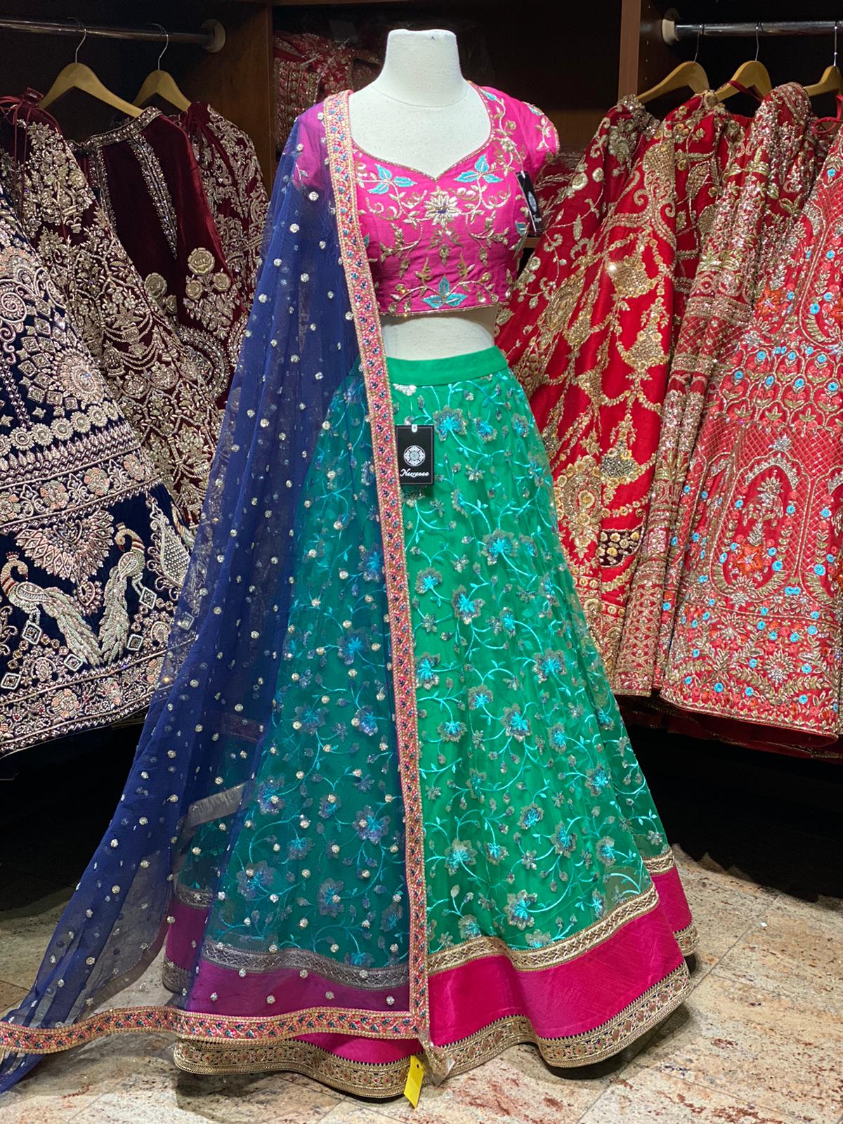 Aquamarian Green Party Wear Lehenga PWL-114