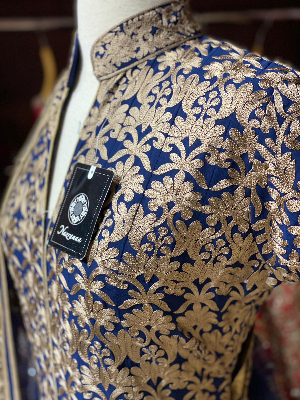 Space Blue Anarkali PWA-092