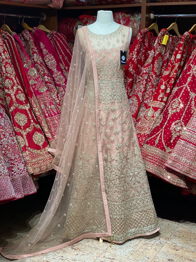 Rose Peach Anarkali PWA-060