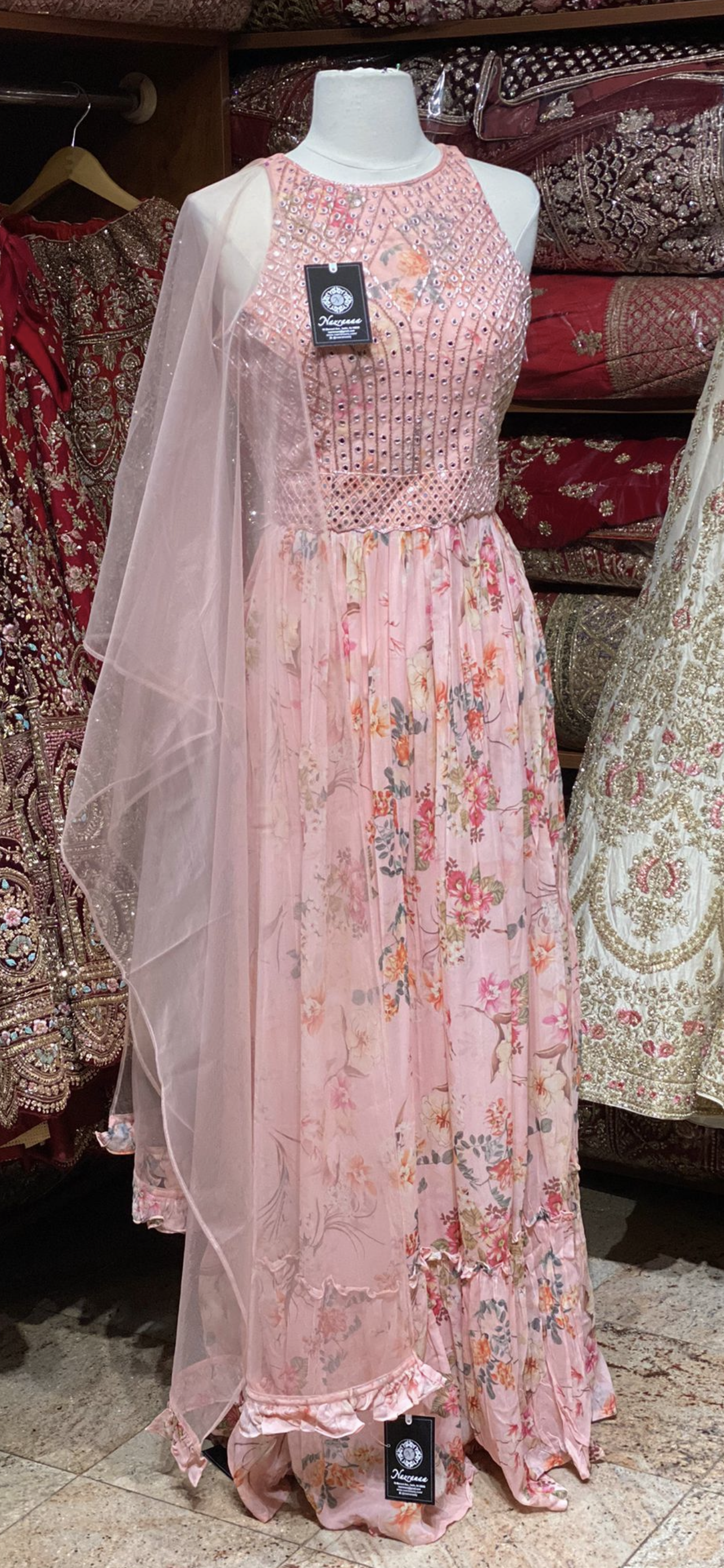 Watermelon Pink Anarkali PWA-100