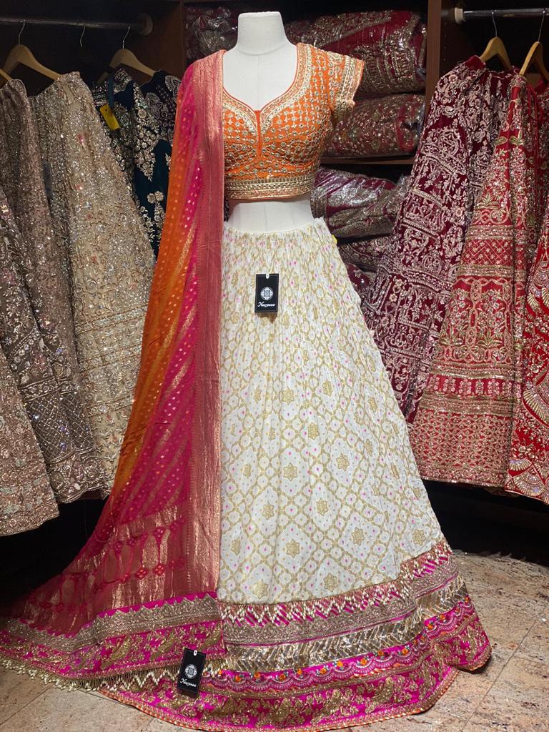 Vista White Party Wear Lehenga PWL-047