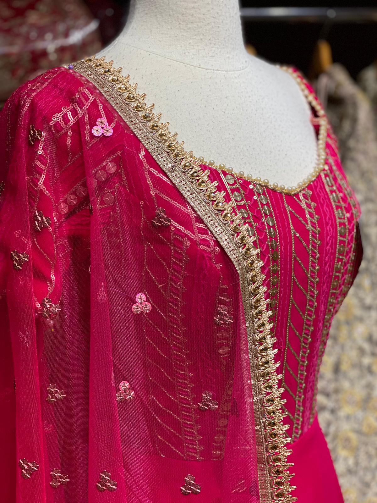 Ruby Pink Anarkali PWA-068