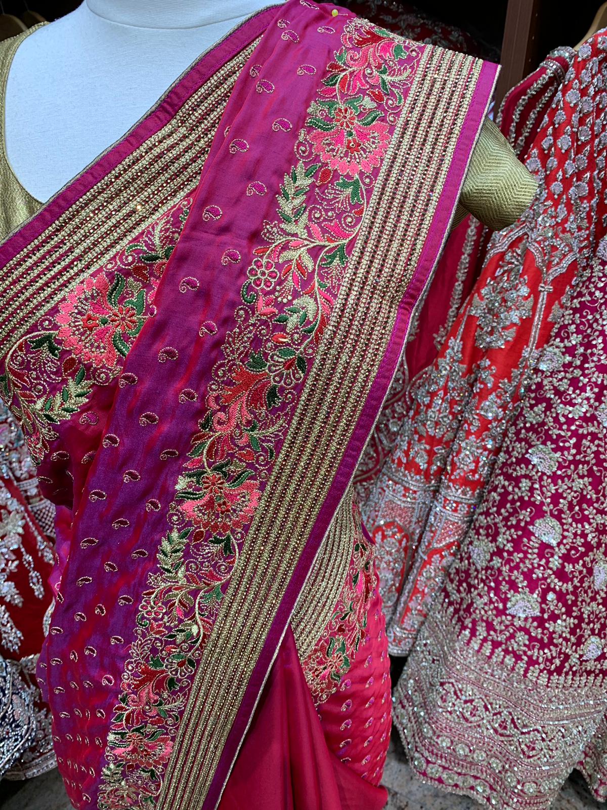 Rouge Pink Saree PWS-086