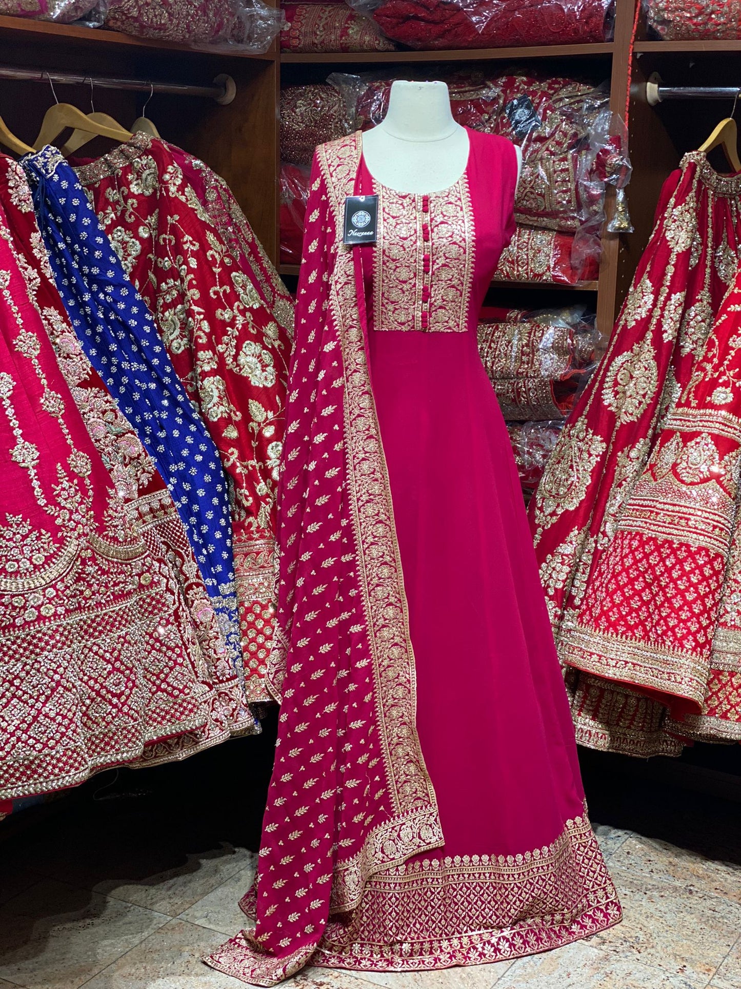 Ruby Pink Anarkali PWA-051