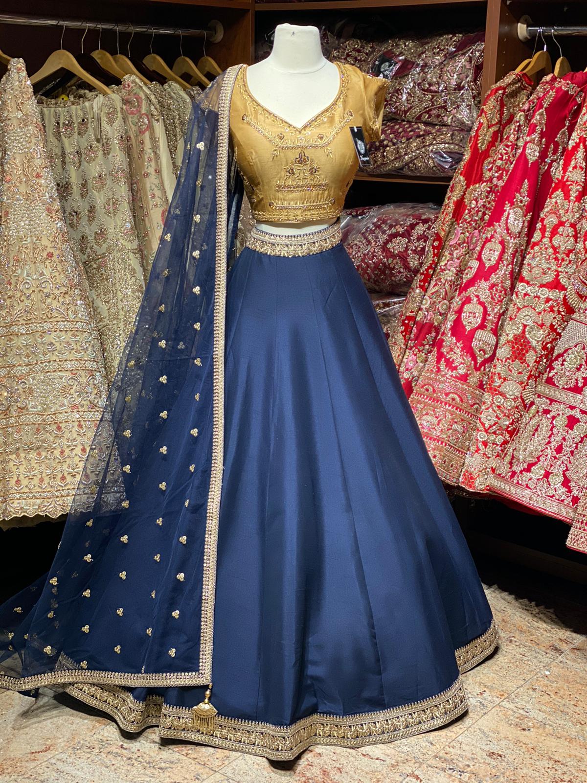 Navy Blue Bridesmaids Lehenga BML-014