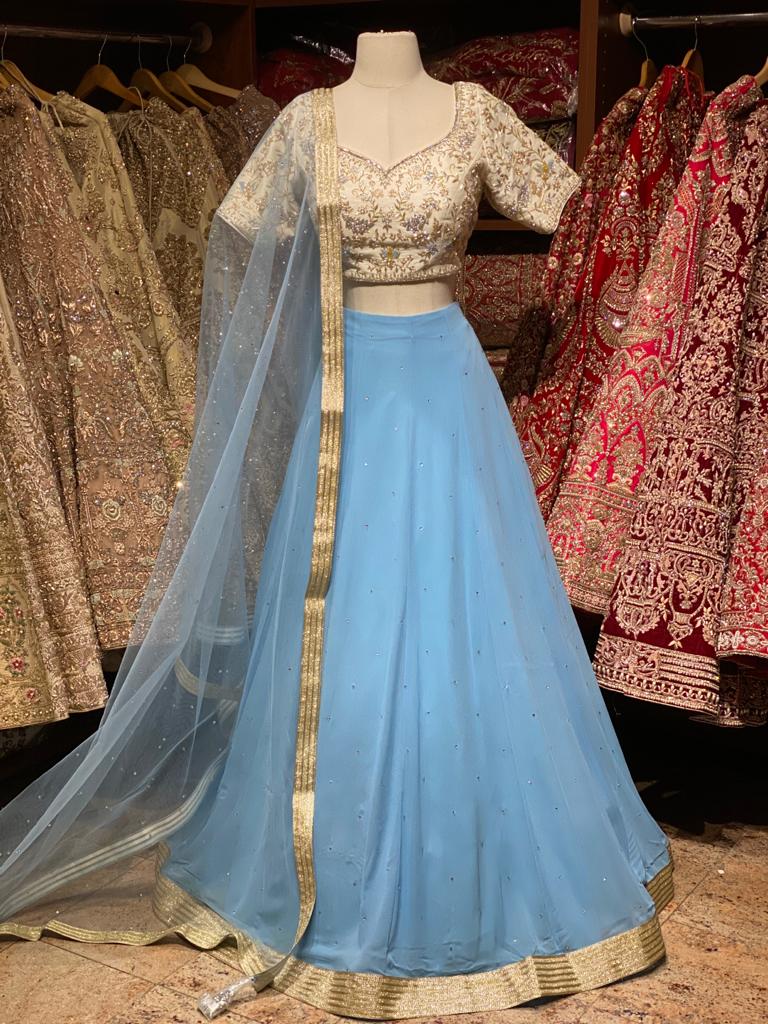 Maya Blue Bridesmaids Lehenga BML- 003