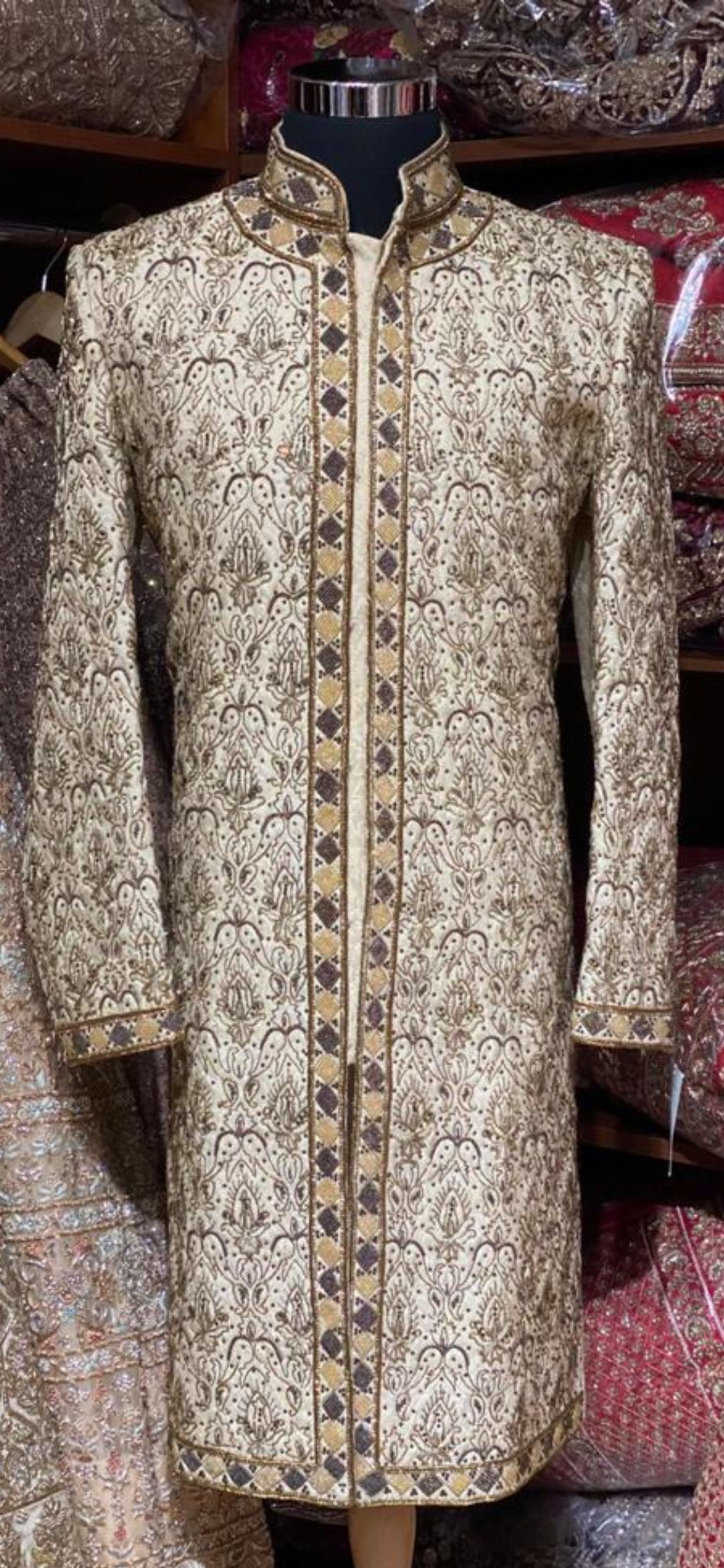 Majestic Gold Groom’s Size 40 Sherwani