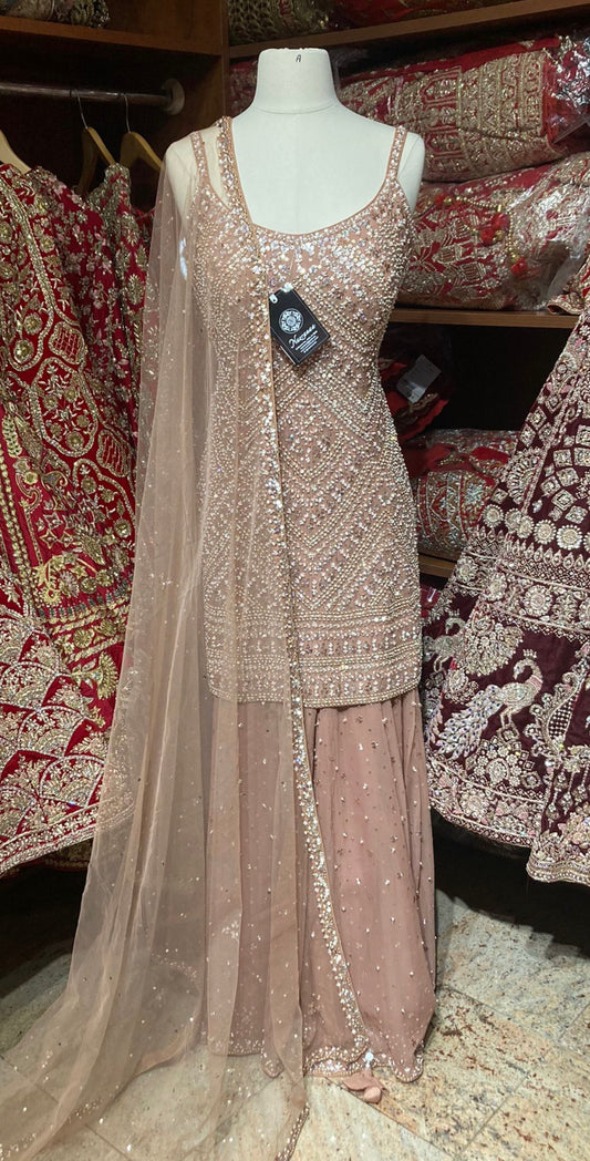 Dusky Rose Pink Party Wear Suit Collection PWS-114