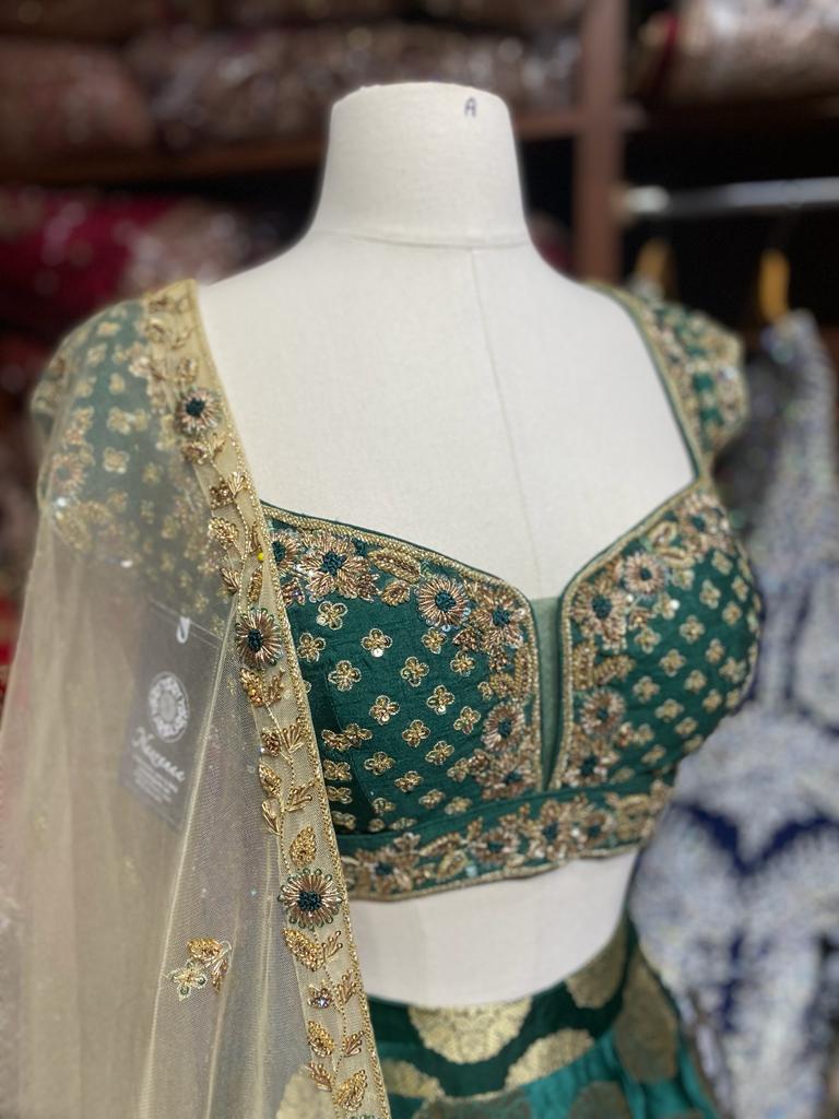 Emerald Green New Era Party Wear Collection PWL-498