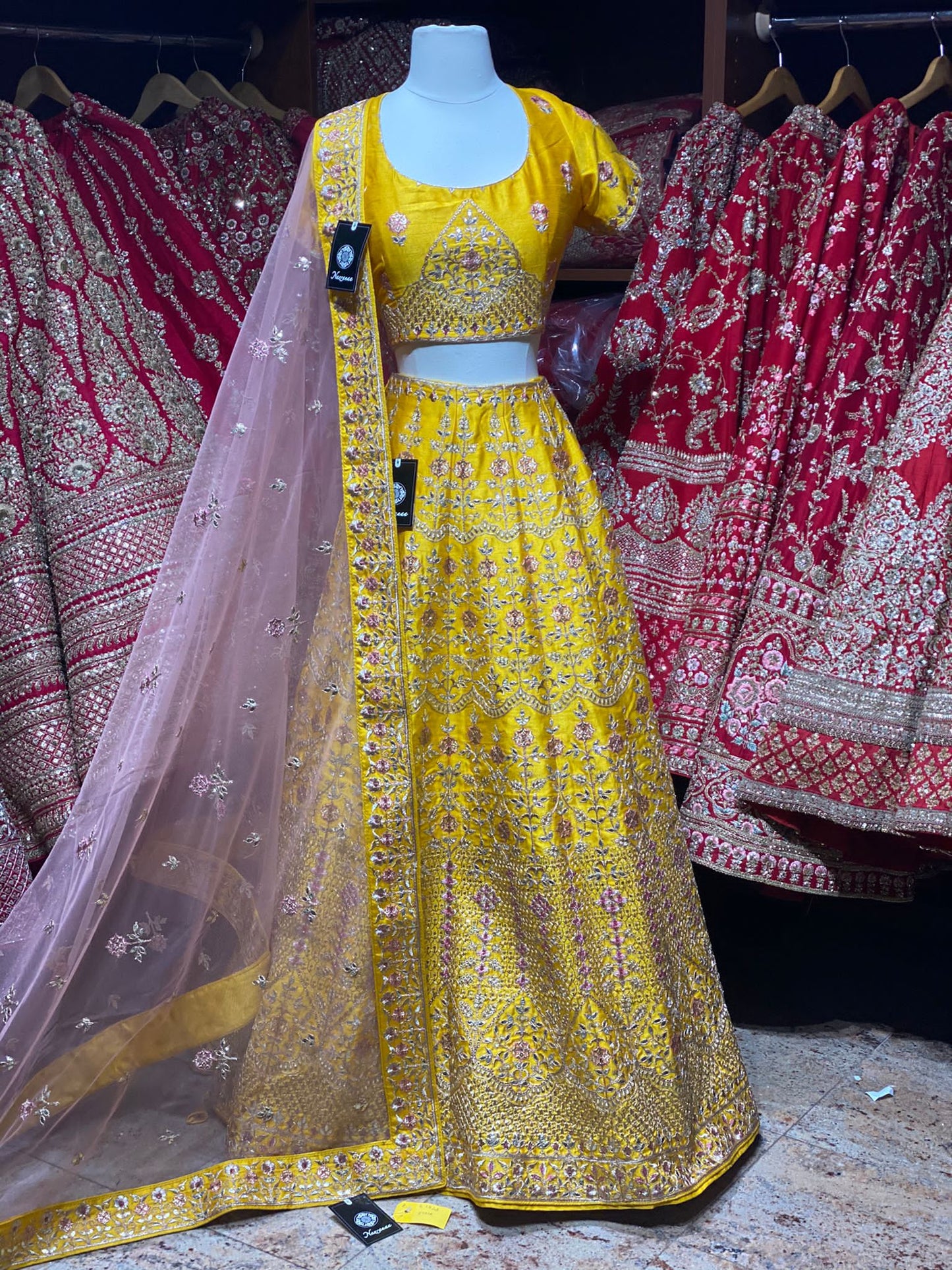 Saffron Yellow New Era Party Wear Collection PWL-185