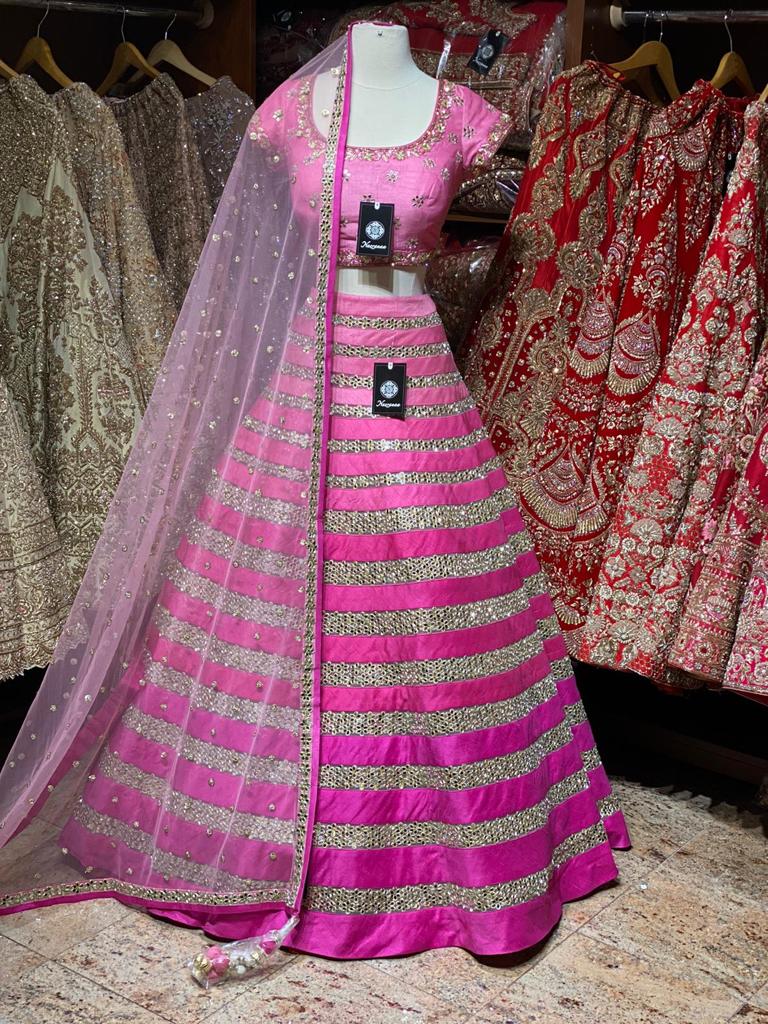 Light to Dark Pink Party Wear Lehenga PWL-038