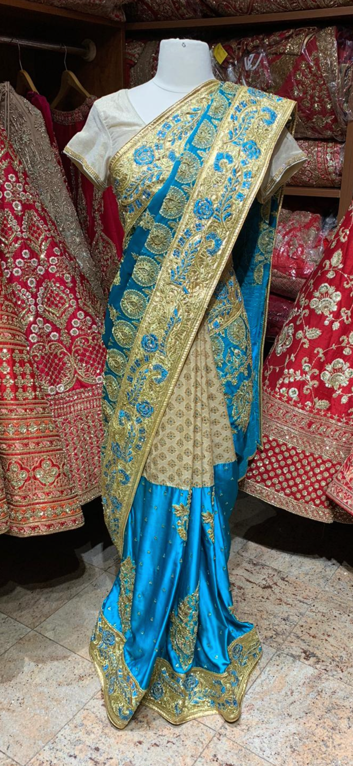 Azure Blue Saree PWS-050