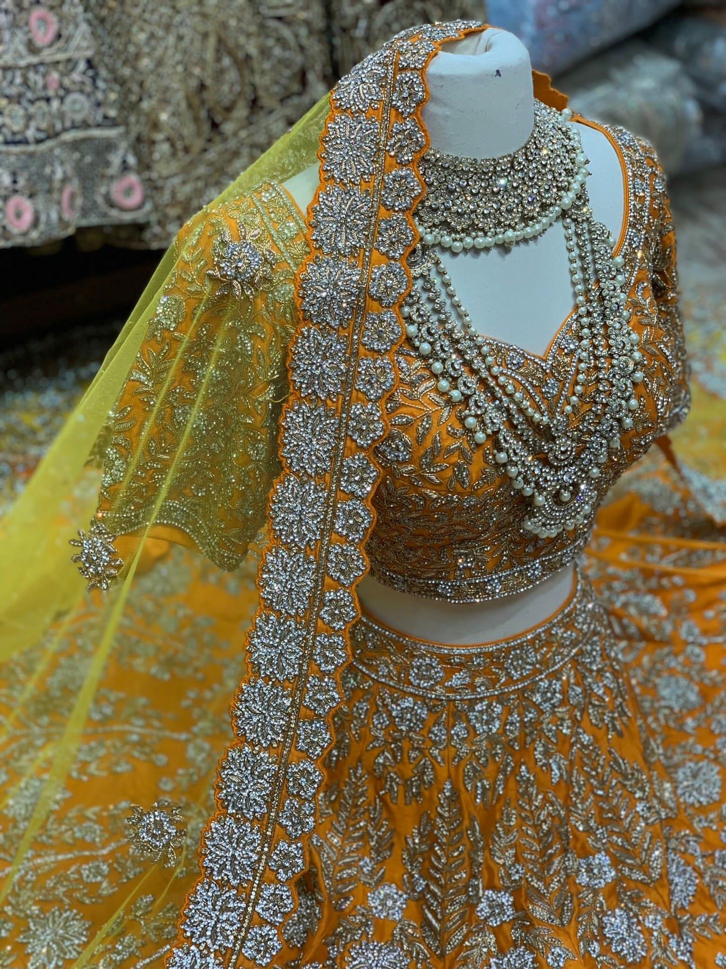 Sunset Orange Bridal Lehenga BL- 323