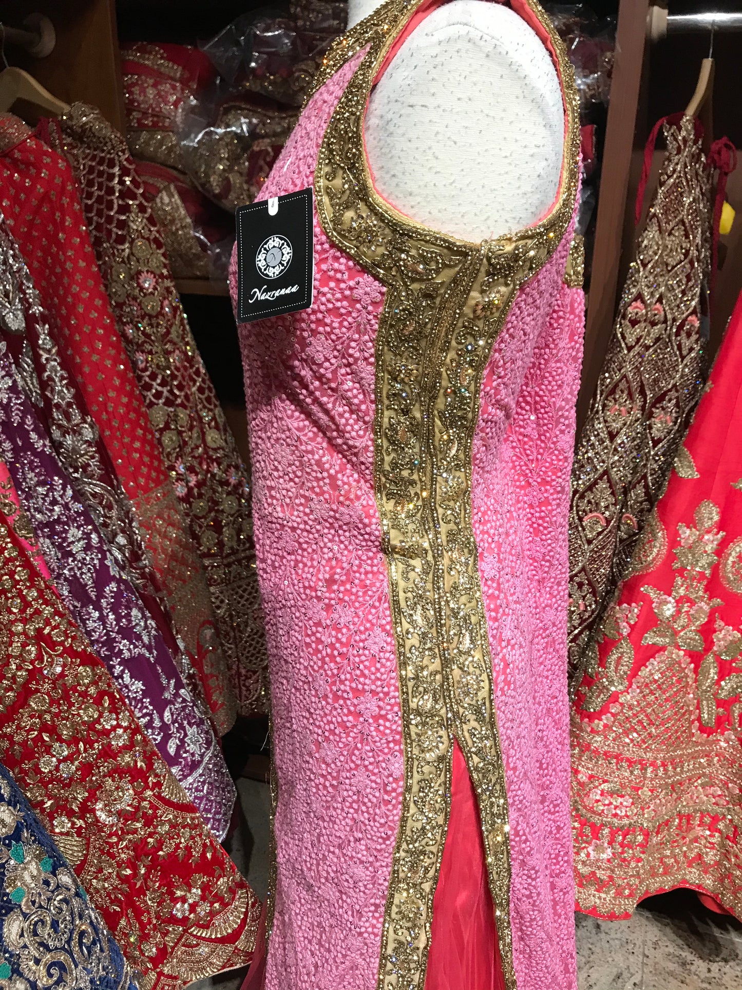 Pink Size 38 Embroidered Lacha