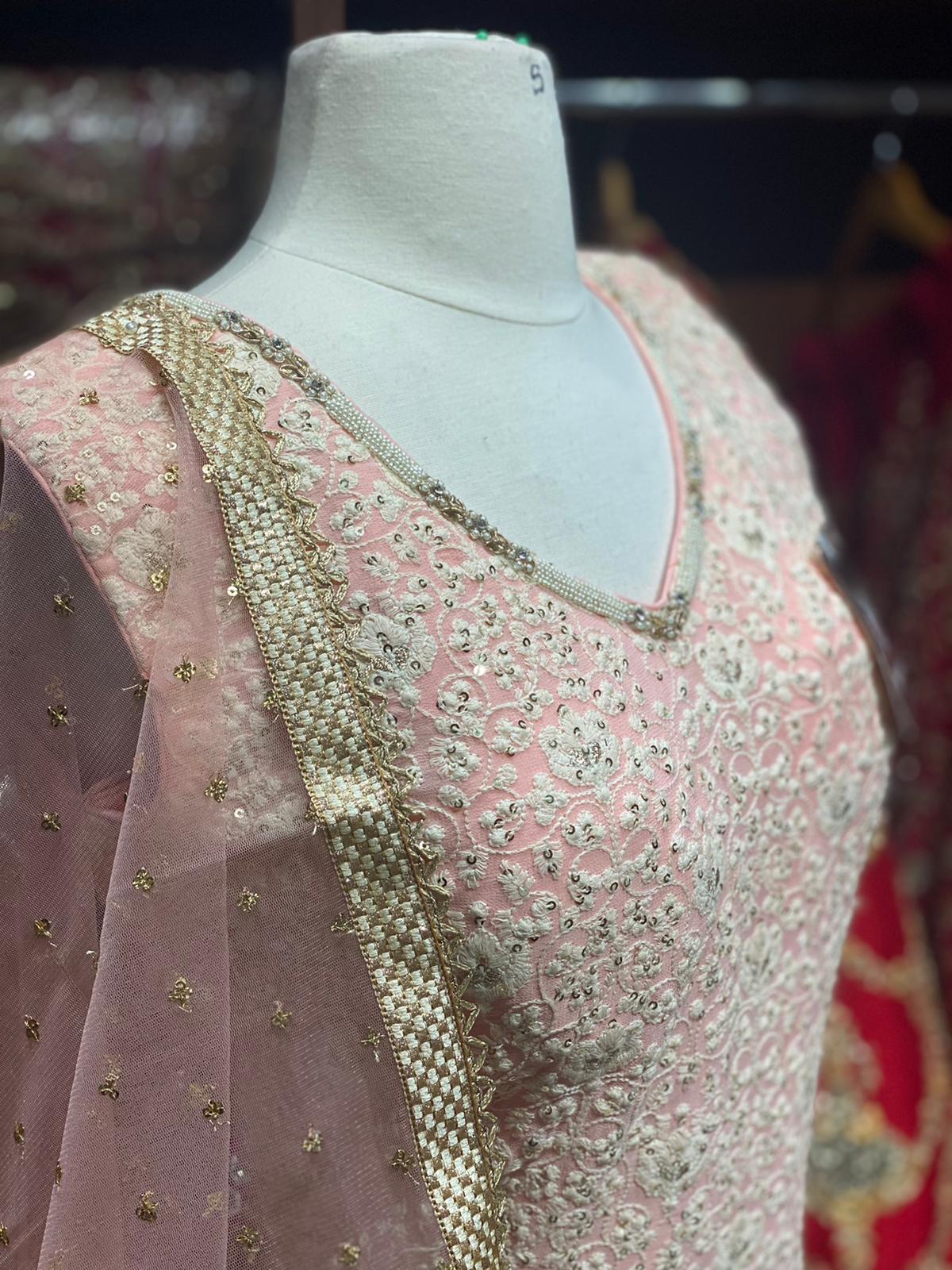 Rose Pink Anarkali PWA-027