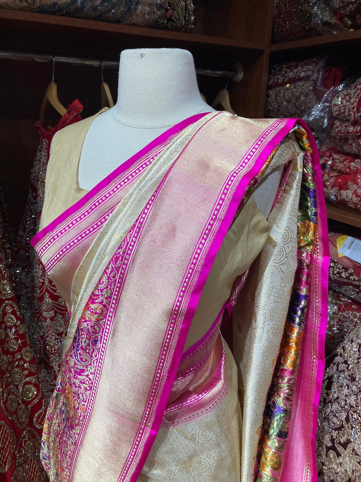 Ivory Saree Pure Silk Saree PSK-016