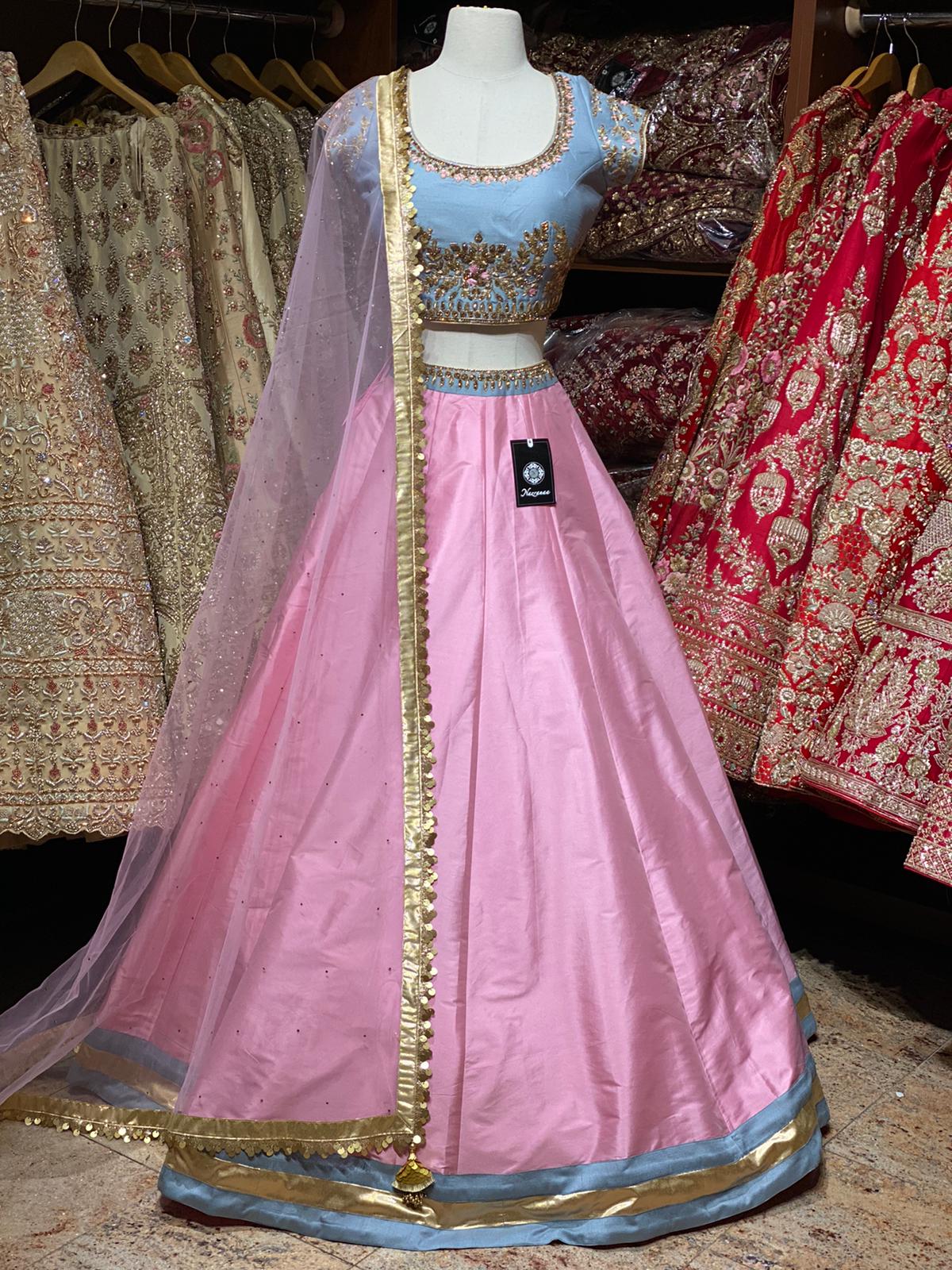 Blush Pink Bridesmaids Lehenga BML-025