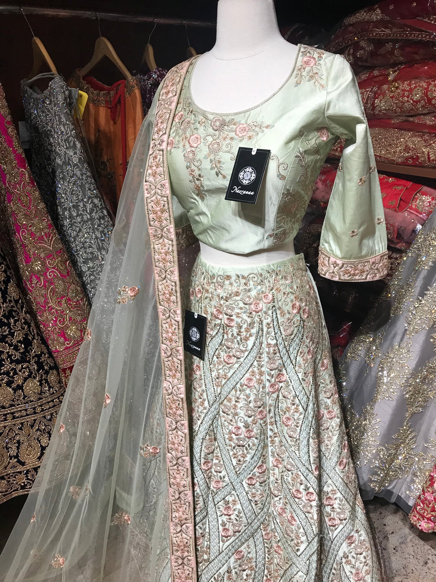 The Ice Mint Lehenga-PW63