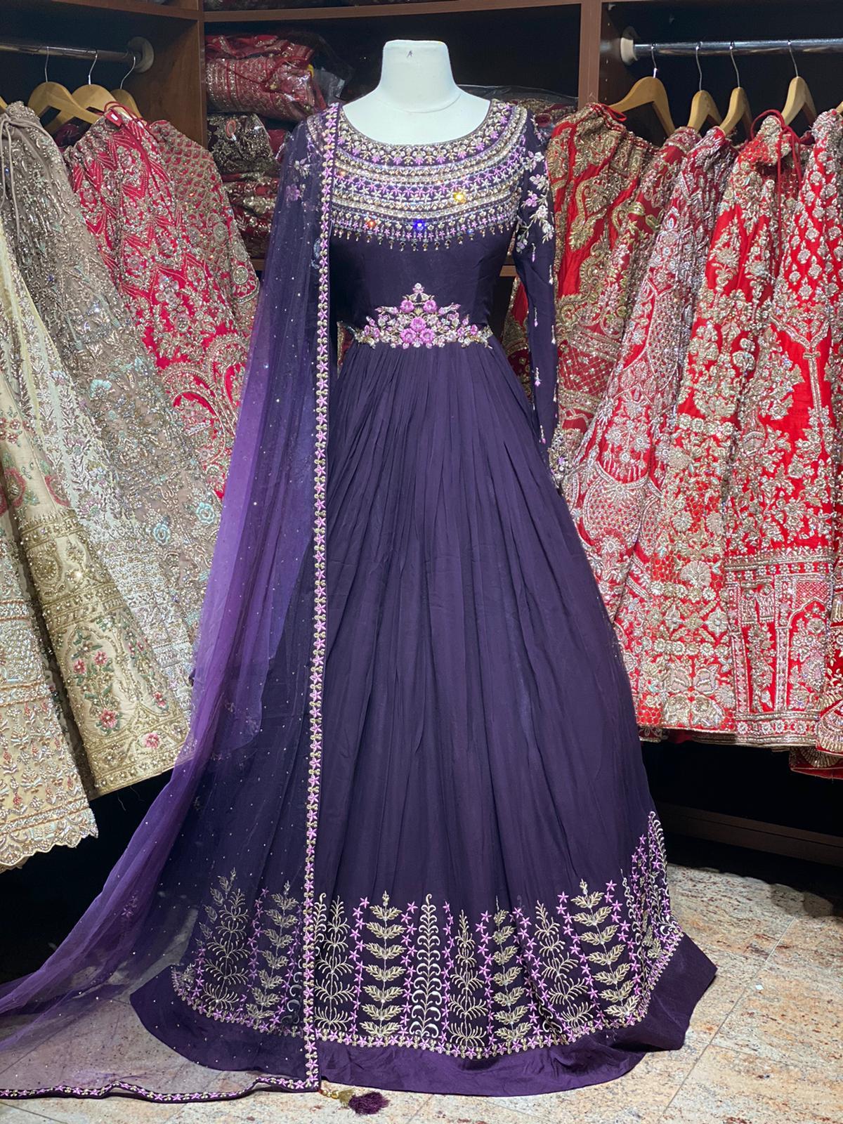 Purple Size 38 Anarkali