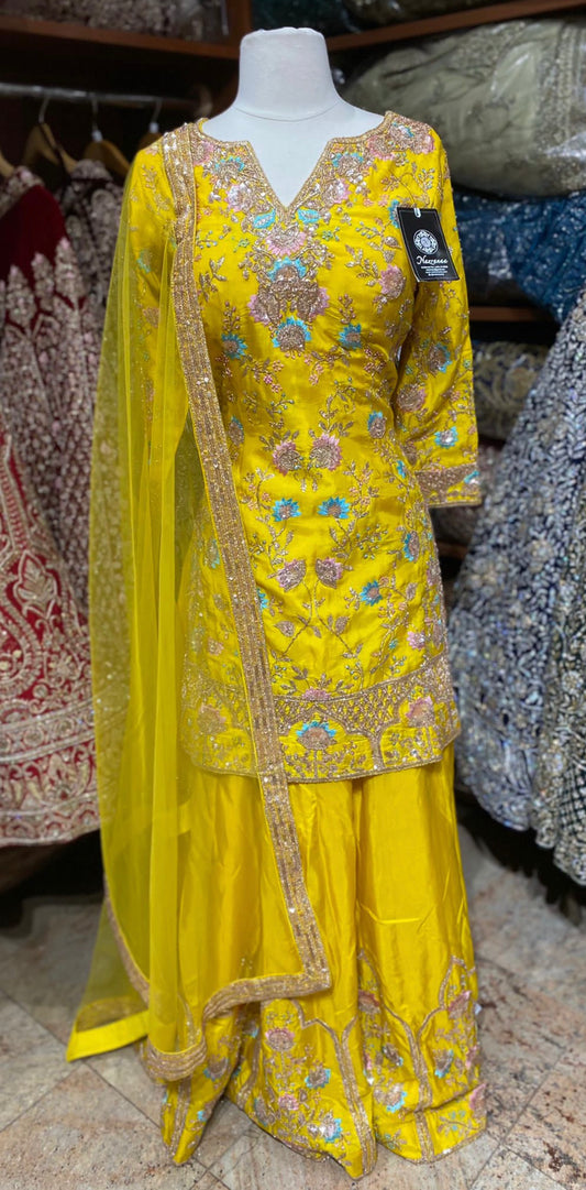 Saffron Yellow Party Wear Suit Collection PWS-157