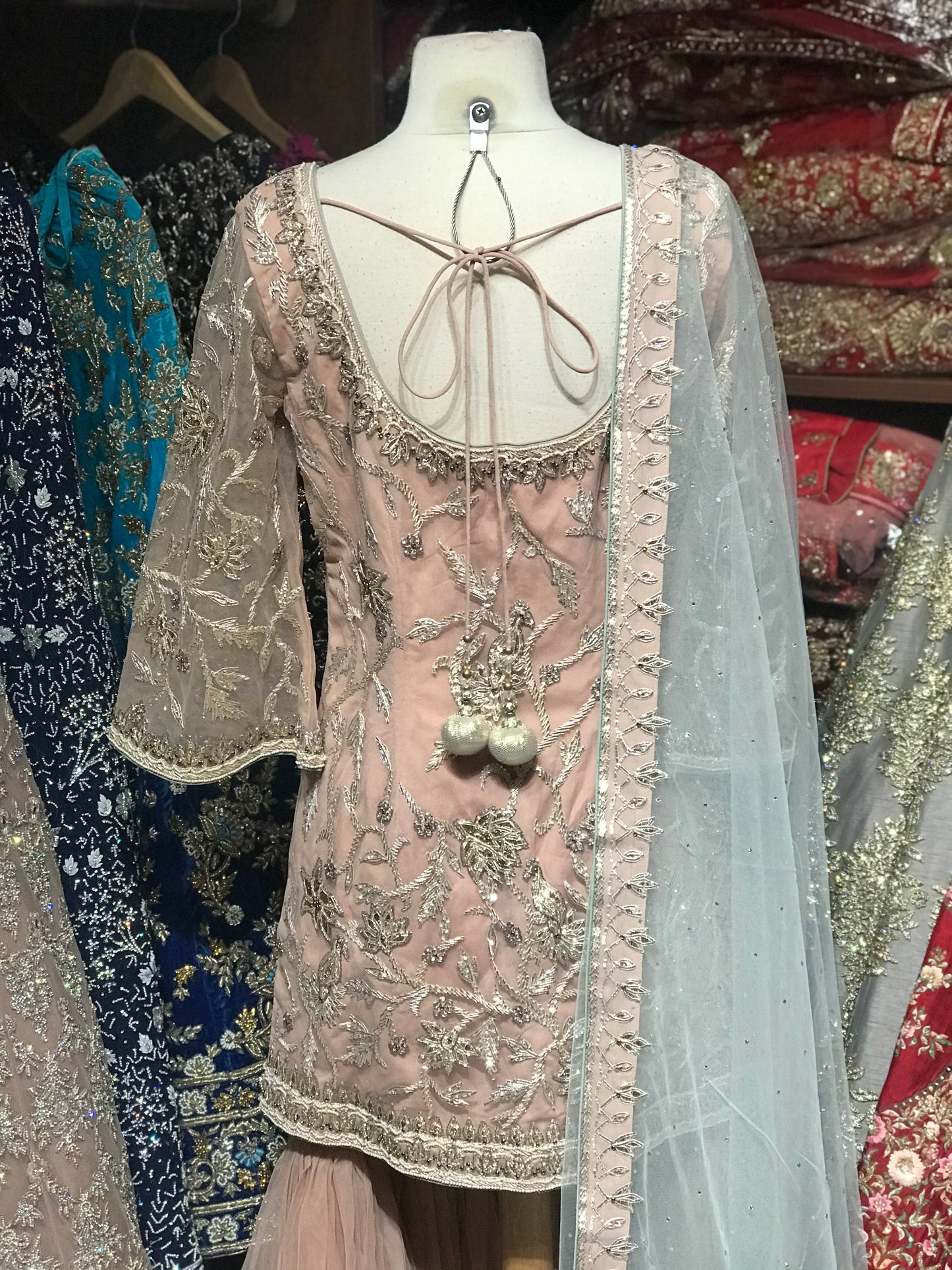 Peach Sage Size 38 Gharara