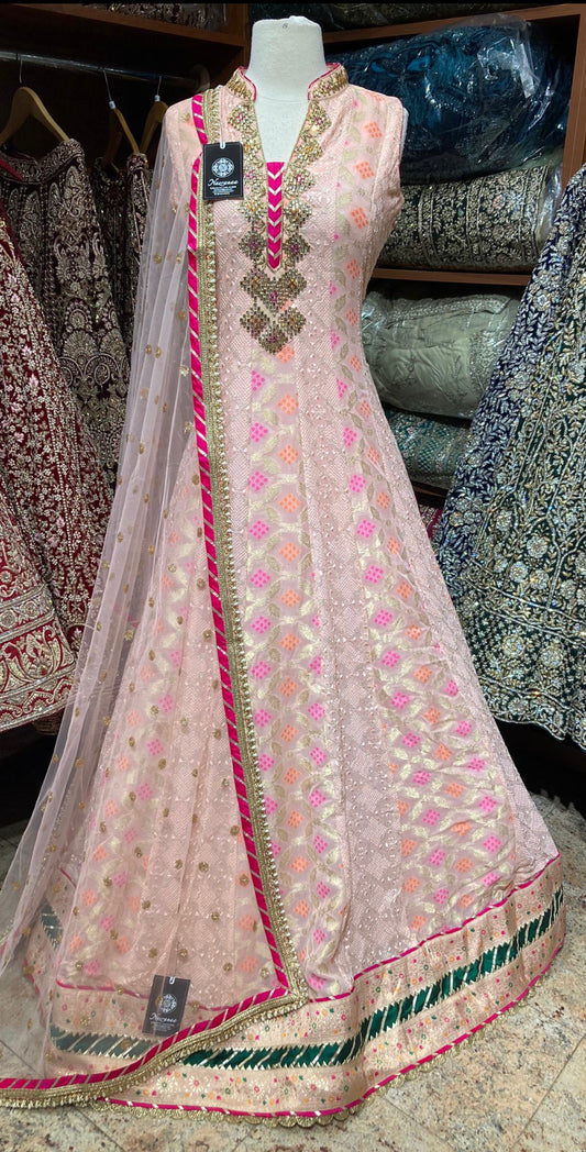 Pastel Pink Anarkali PWA-113