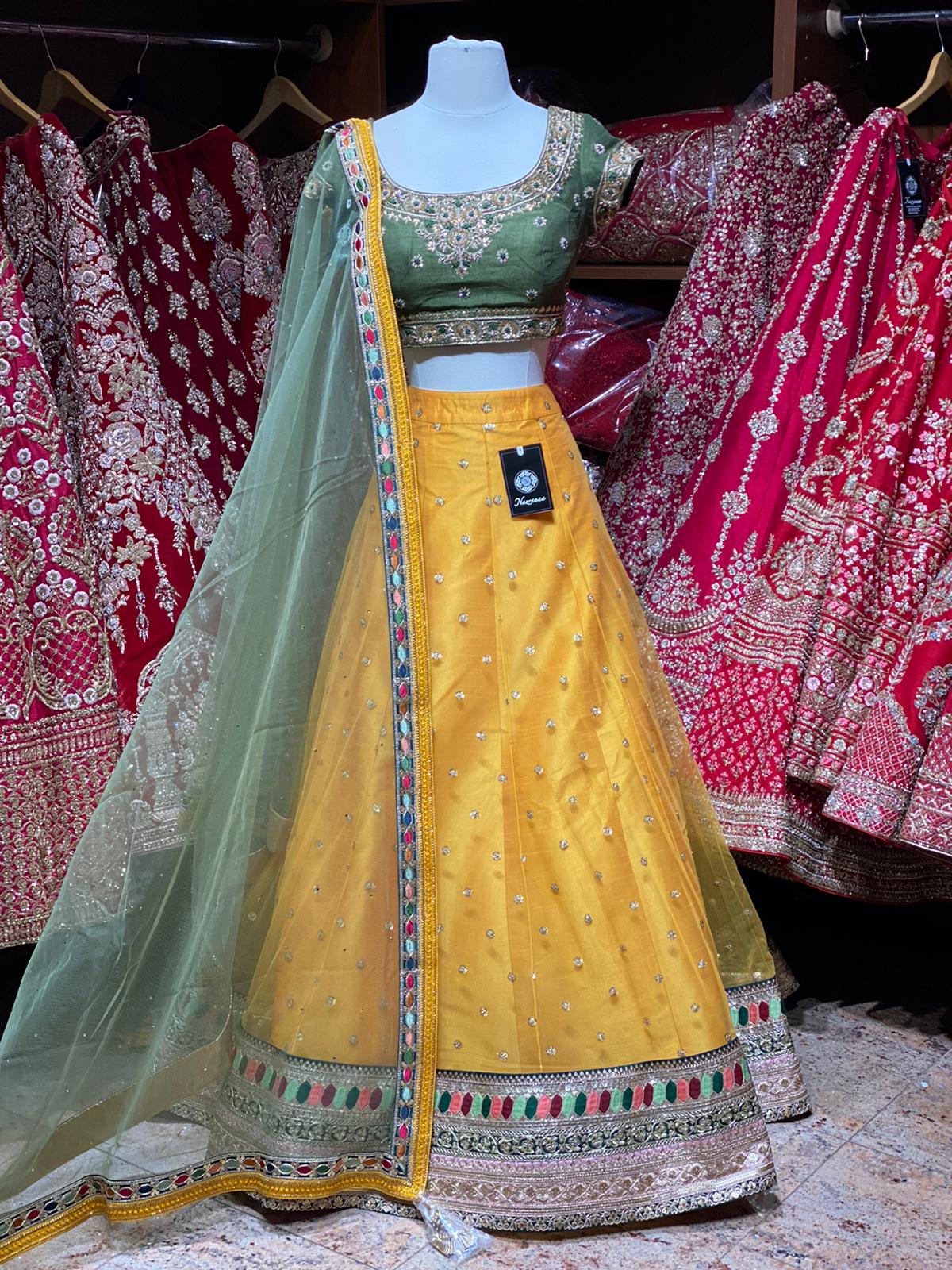 Saffron Yellow Party Wear Lehenga PWL-139