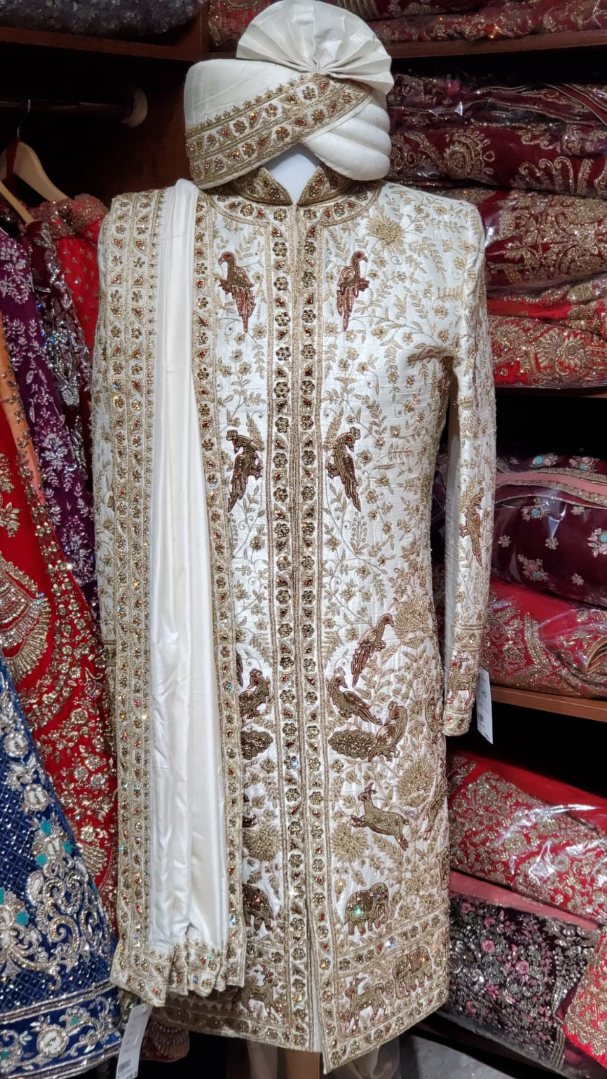 White Figurine Sherwani