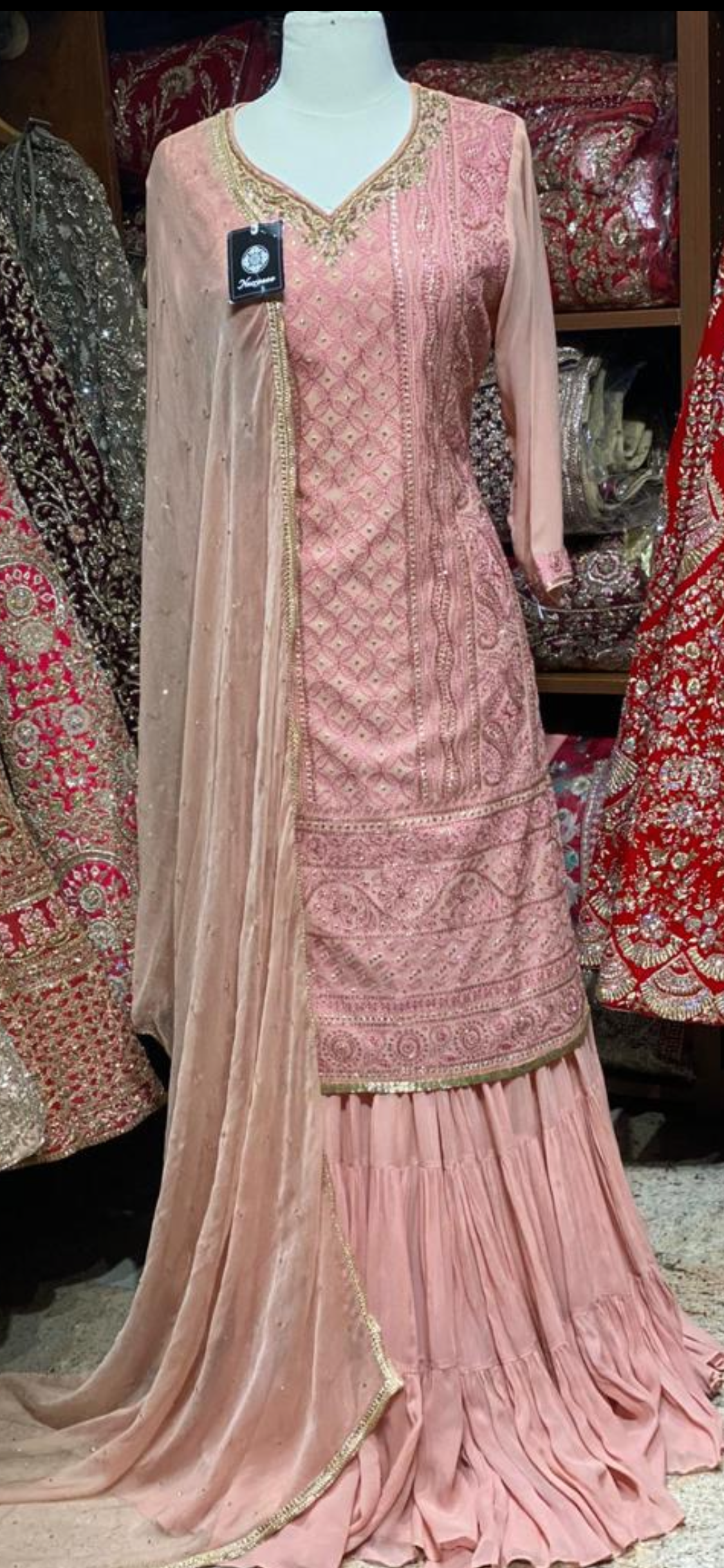 Exclusive Beautiful Colours in Lucknowi Party Wear Suit Collection PWS-037