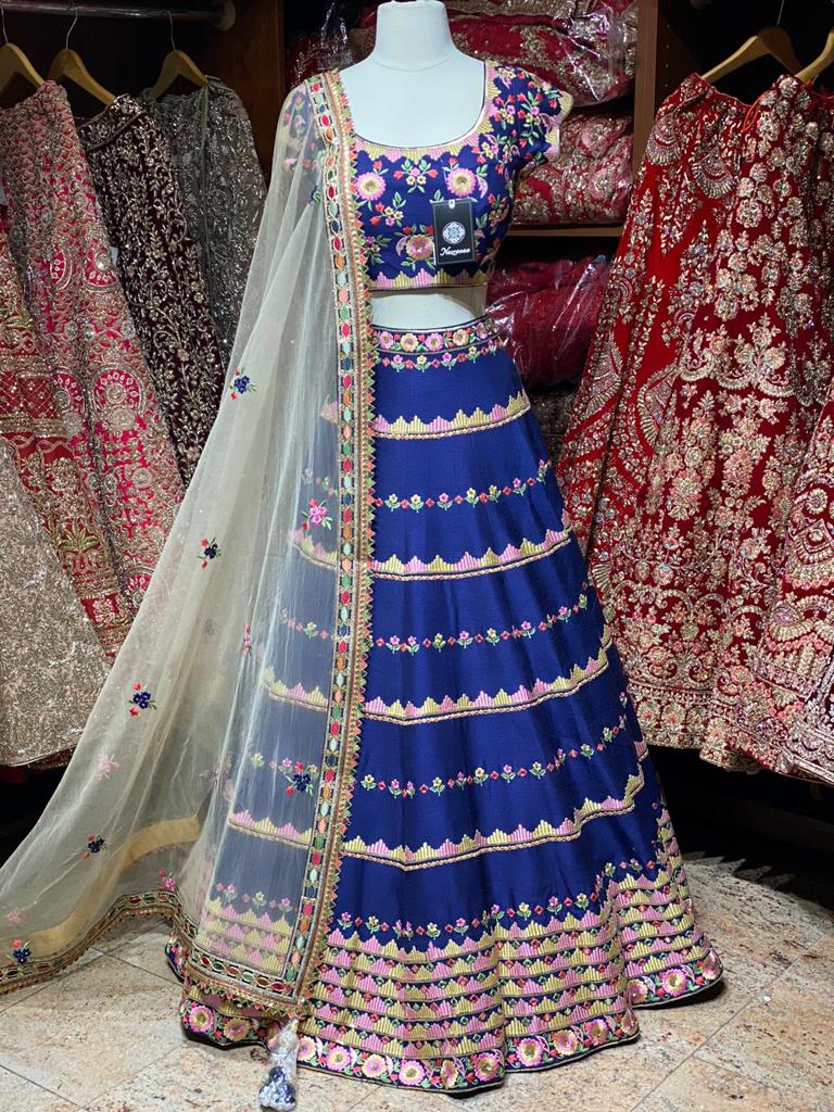 Sapphire Blue Party Wear Lehenga PWL-095