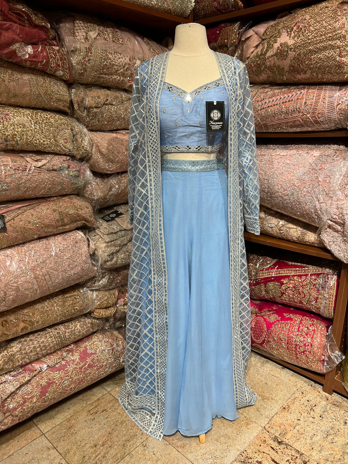 Powder Blue Bridesmaids Lehenga BML-036