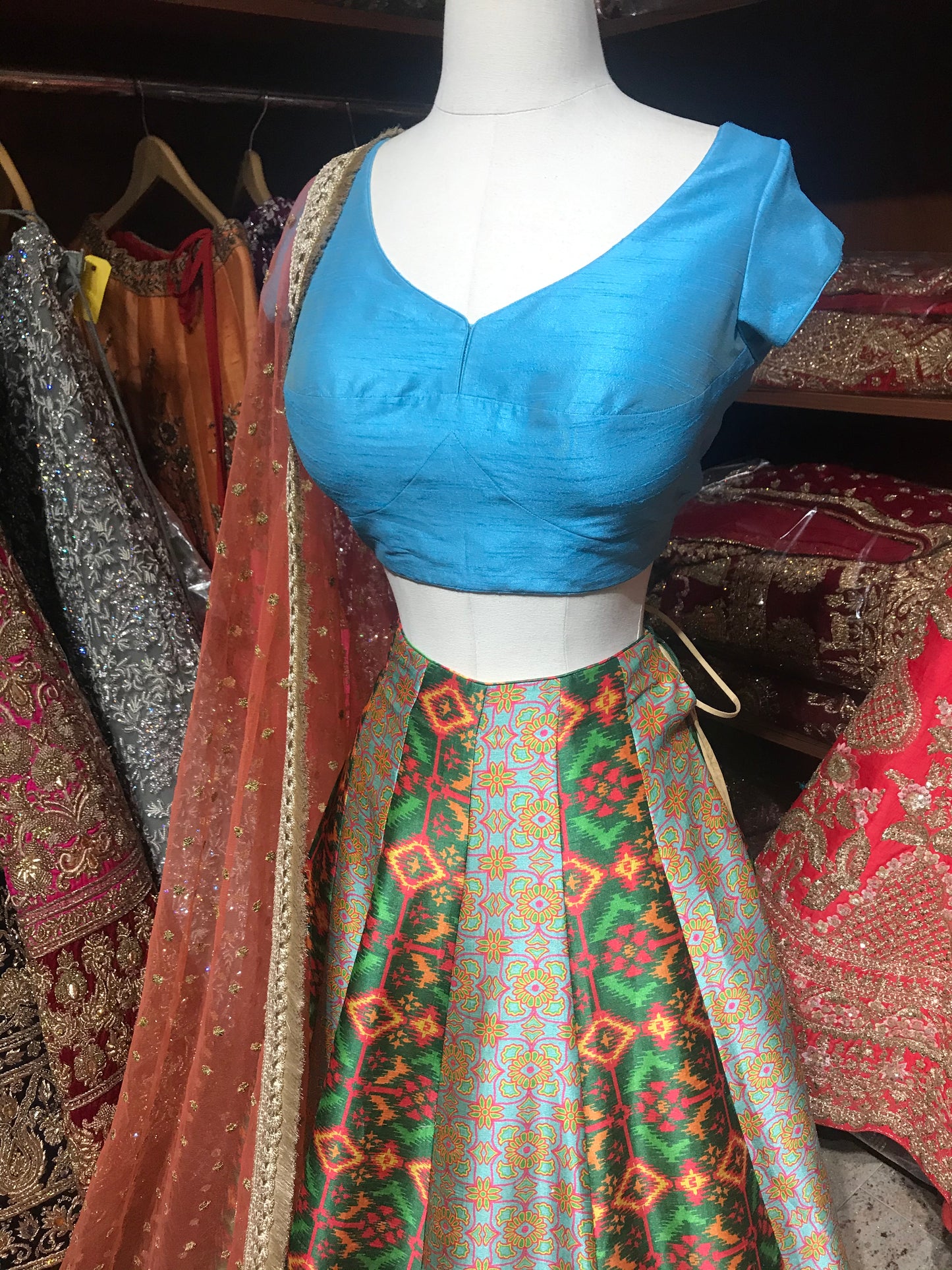 Multicolor Size 38 Lehenga